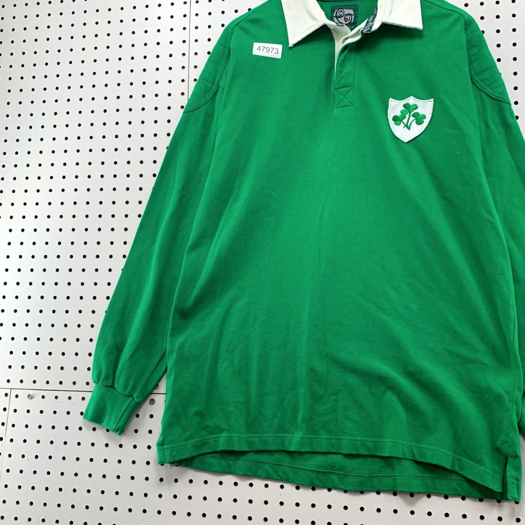 Vintage Ireland Rugby Polo Shirt Mens L Green Embroidered Cara Craft Thick Cotton Size US L / EU 52-54 / 3 - 5 Thumbnail