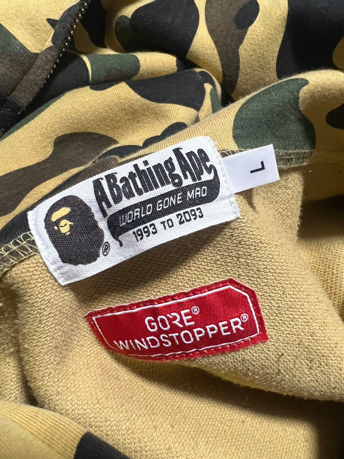 Bape 1st Camo Windstopper Shark Full Zip Hoodie Size US L / EU 52-54 / 3 - 8 Thumbnail