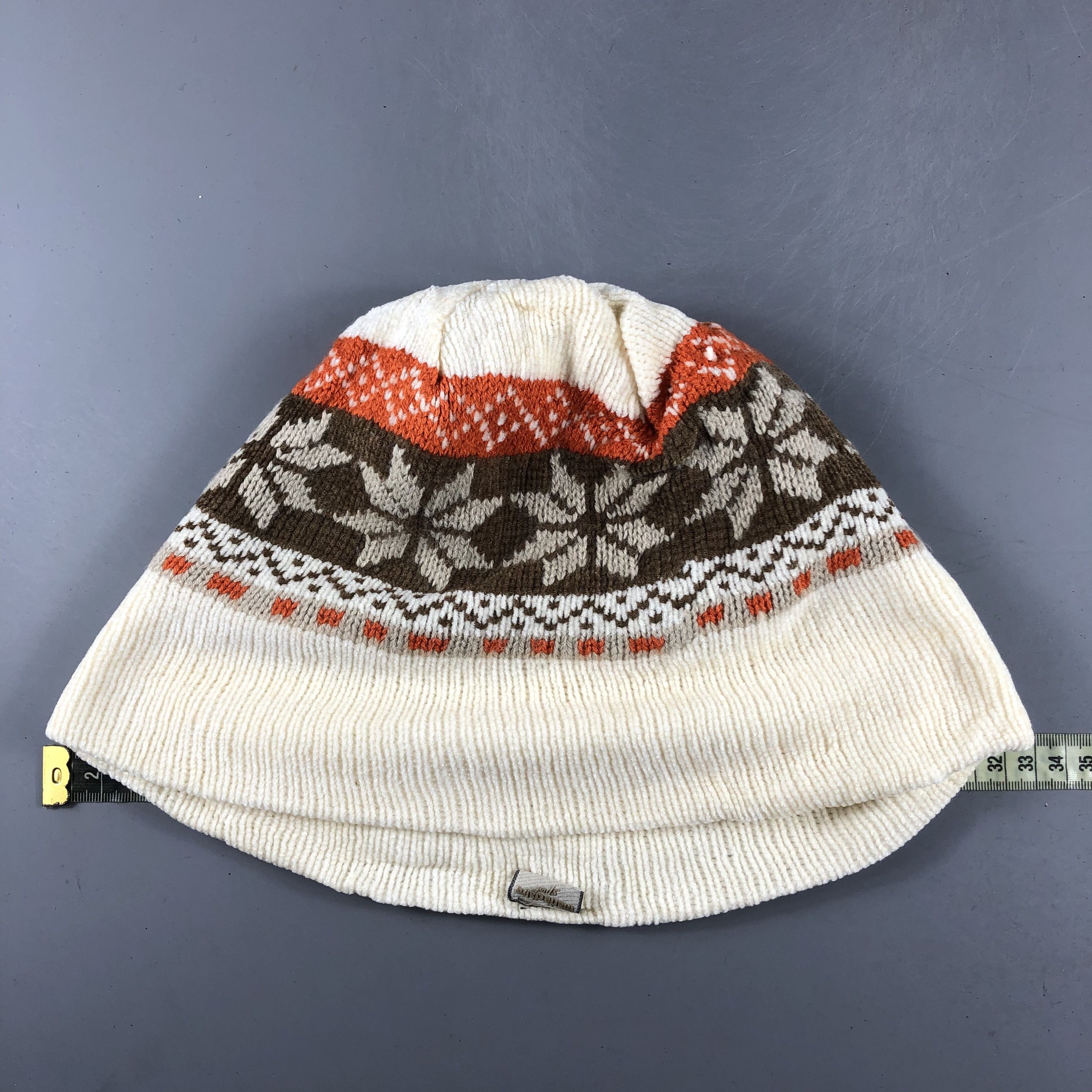 Vintage Marie Claire Fair Isle Beanie Snow Hat Snow Cap -D309 Size ONE SIZE - 3 Thumbnail