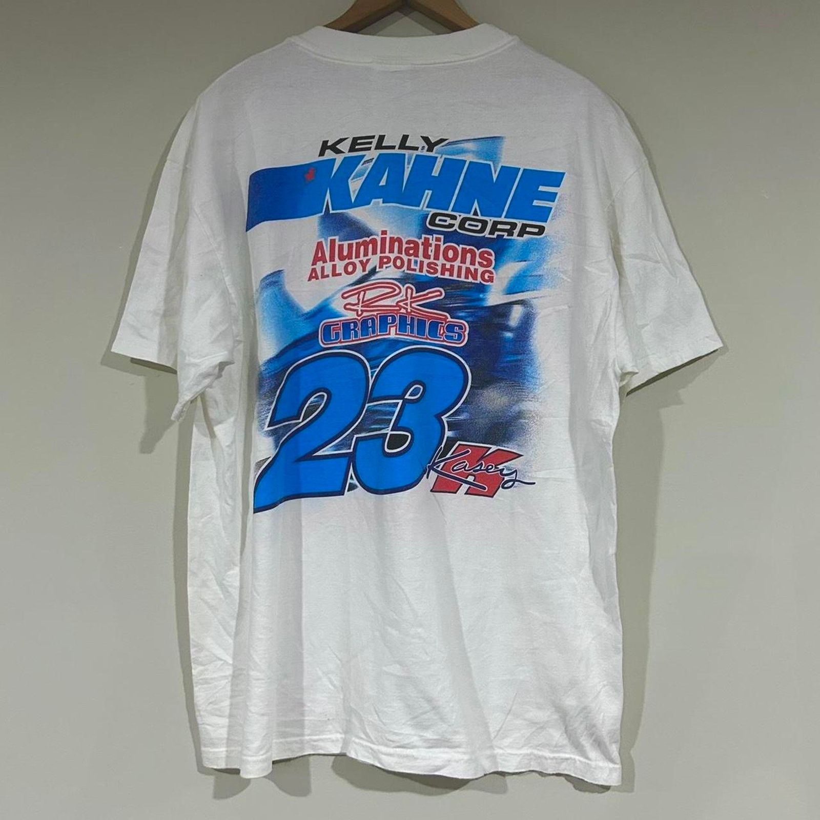 Hanes Vintage Kasey Kahne Autographed Racing Tee Shirt Size US L / EU 52-54 / 3 - 2 Thumbnail
