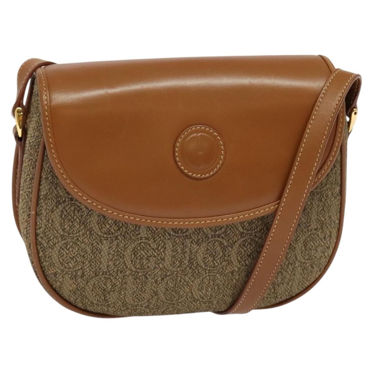 Gucci Shoulder Bag Leather Brown Gold 007 14 0074 Auth Bs25074 in Brown/Gold, Women's