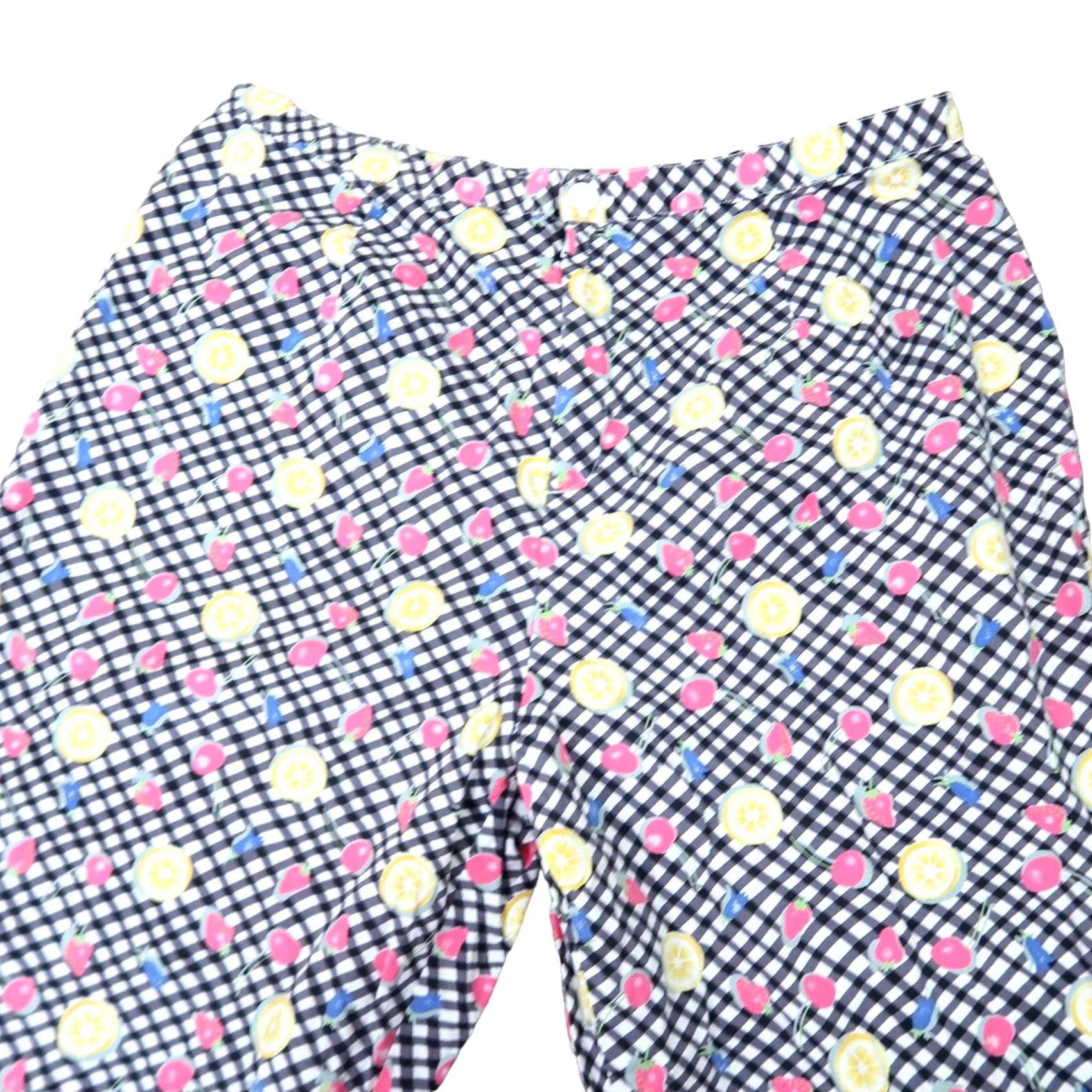 Vintage VINTAGE Sag Harbor Capri Pants Womens 90s Cotton Black White Gingham Fruit Print High Rise Casual Size 36" / US 14 / IT 50 - 2 Thumbnail