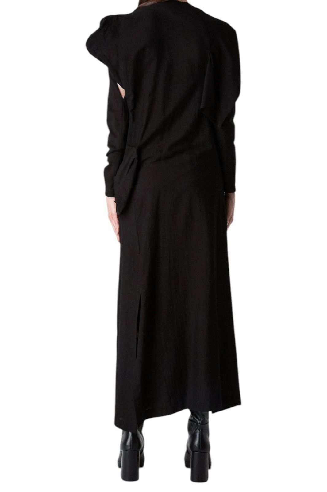 Yohji Yamamoto Asymmetric Duster Shoulder Pad Armor Dress Size S / US 4 / IT 40 - 2 Thumbnail