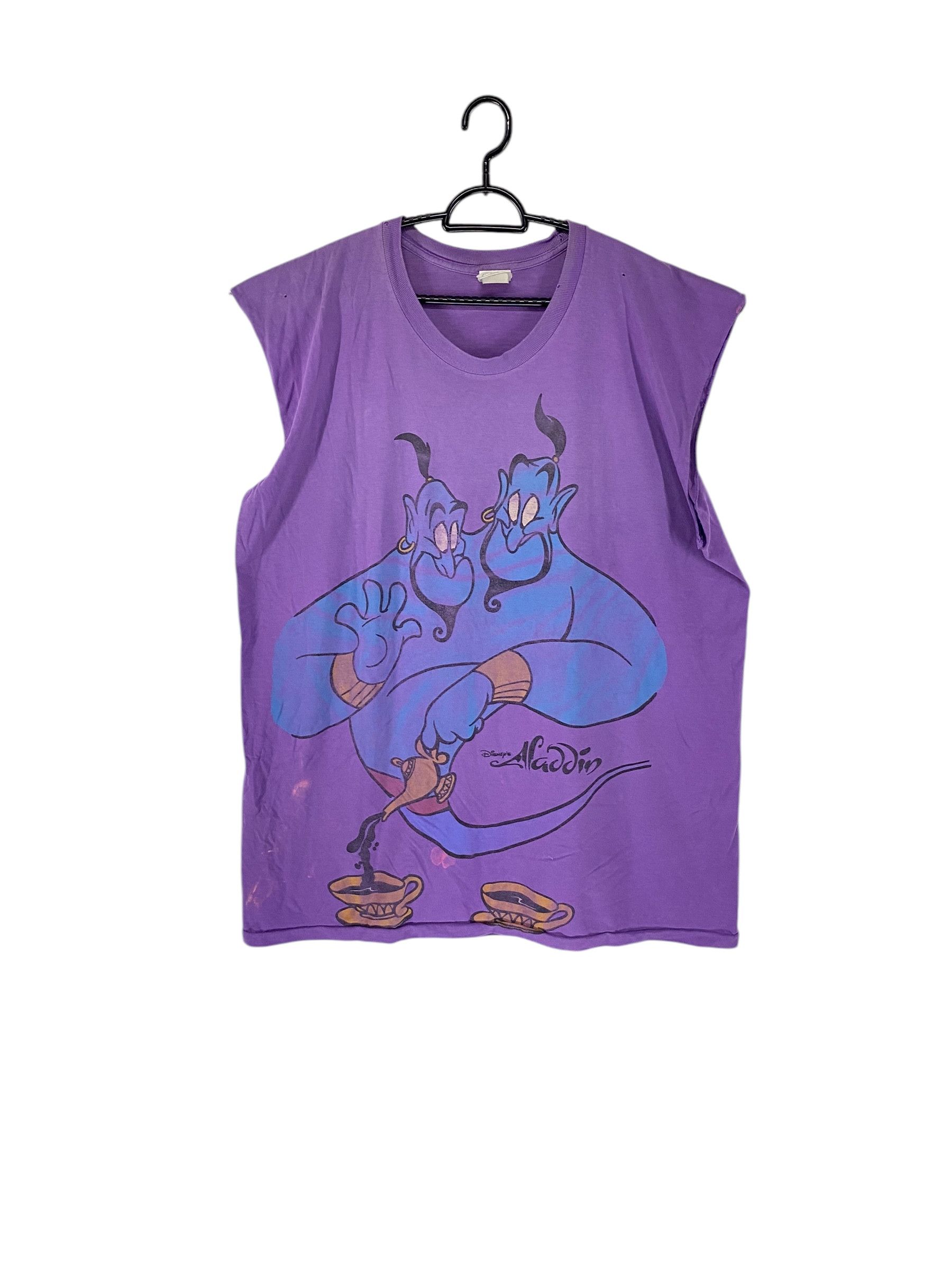 Vintage 90s Disney Aladdin Genie distressed sleeveless shirt Size US XL / EU 56 / 4 - 1 Thumbnail