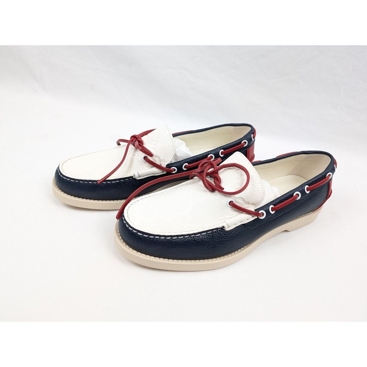 Gucci o1rshd1 Riverside Calf Shoes in Blue/Off White Size US 8.5 / EU 41-42 - 14 Thumbnail
