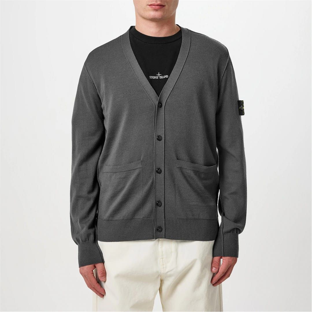 Stone Island o1g2r1mq0526 Patch Wool Cardigan in Grey Size US S / EU 44-46 / 1 - 6 Thumbnail