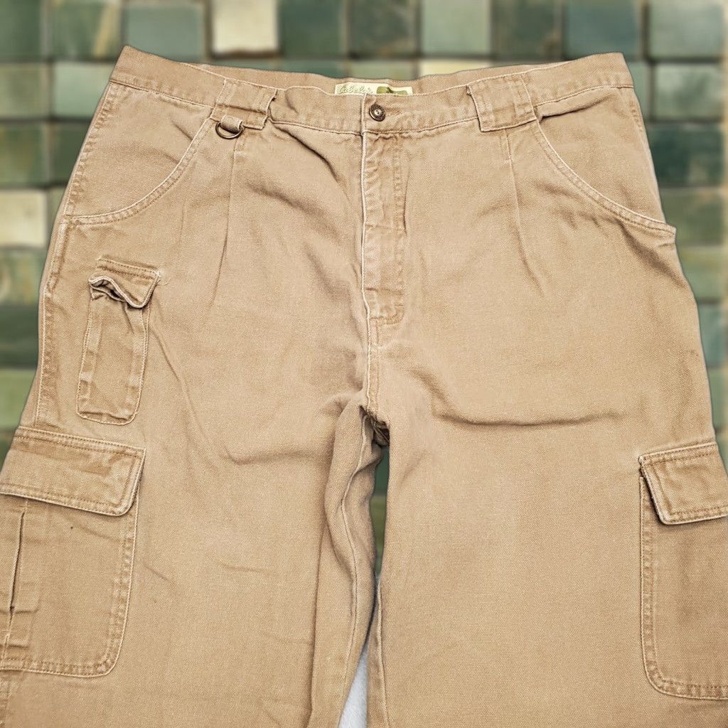 Vintage Cabelas Pants Men 40x33 Khaki Trail Hiker Canvas Cargo Heavy Duty Utility Cotton Shirt Pants Mens Brown Cargo Pocket Slash Pocket Outdoor 2000s Mens Size US 40 / EU 56 - 1 Thumbnail