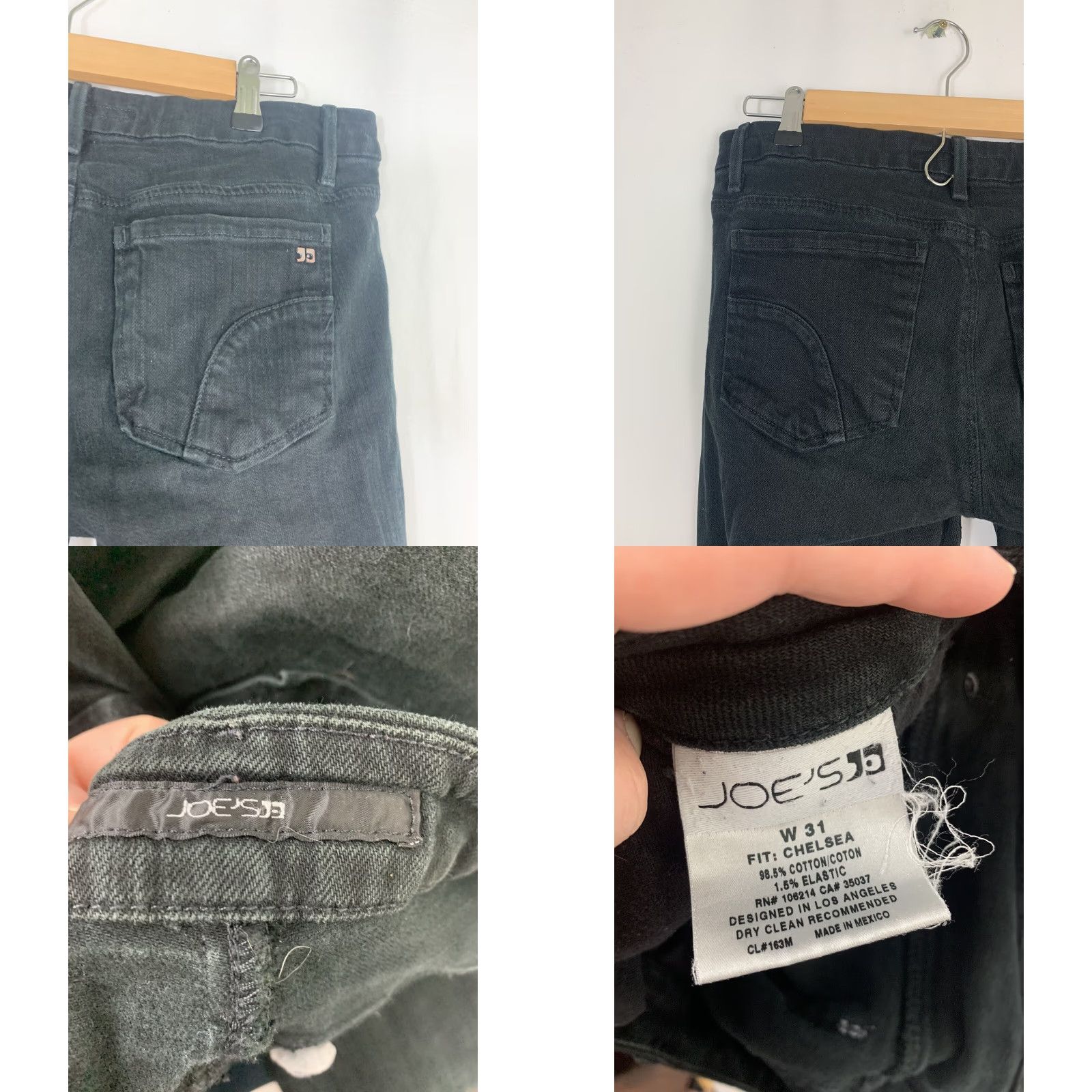 Vintage Joe's Women's Chelsea Fit Black Embroidered Straight Leg Jeans Size W31 Size 24" / US 00 / IT 34 - 9 Thumbnail
