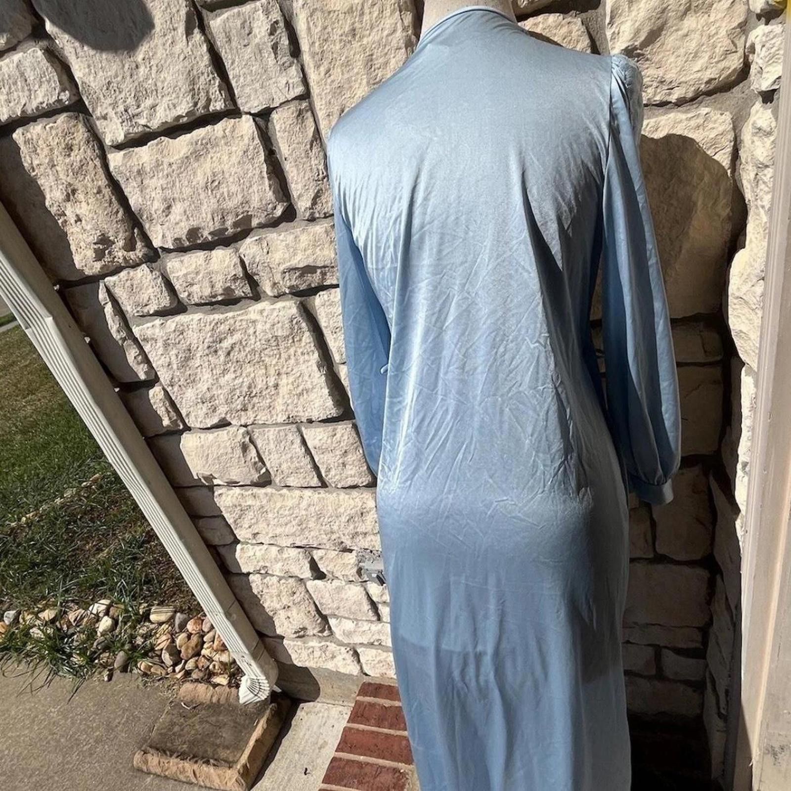 Other Blue vintage 80s maxi dress with lace trim #maxidress Size S / US 4 / IT 40 - 4 Thumbnail