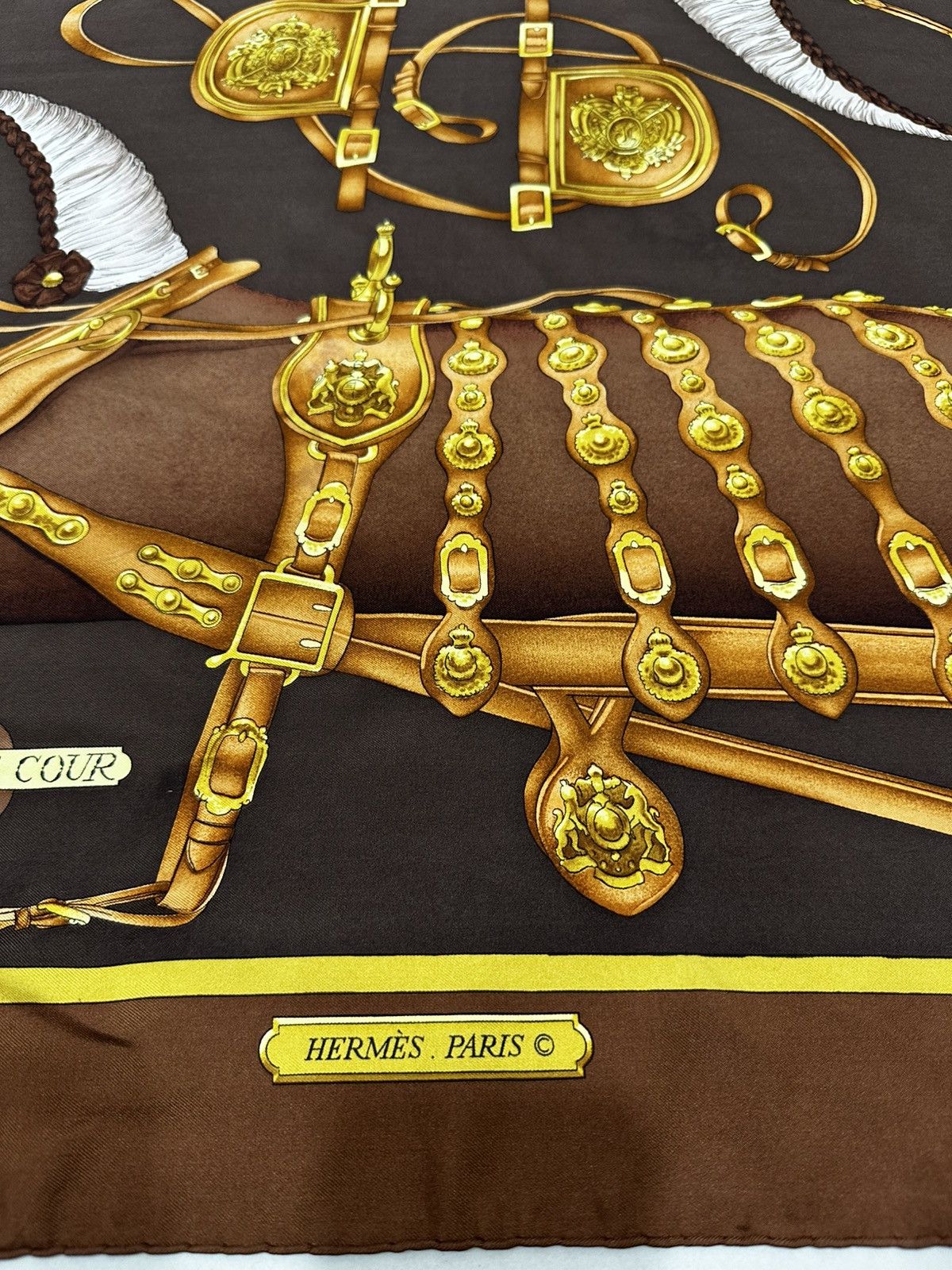Hermes Hermes Scarf Harnais de cour Hermes Paris Silk Scarf Size ONE SIZE - 3 Thumbnail