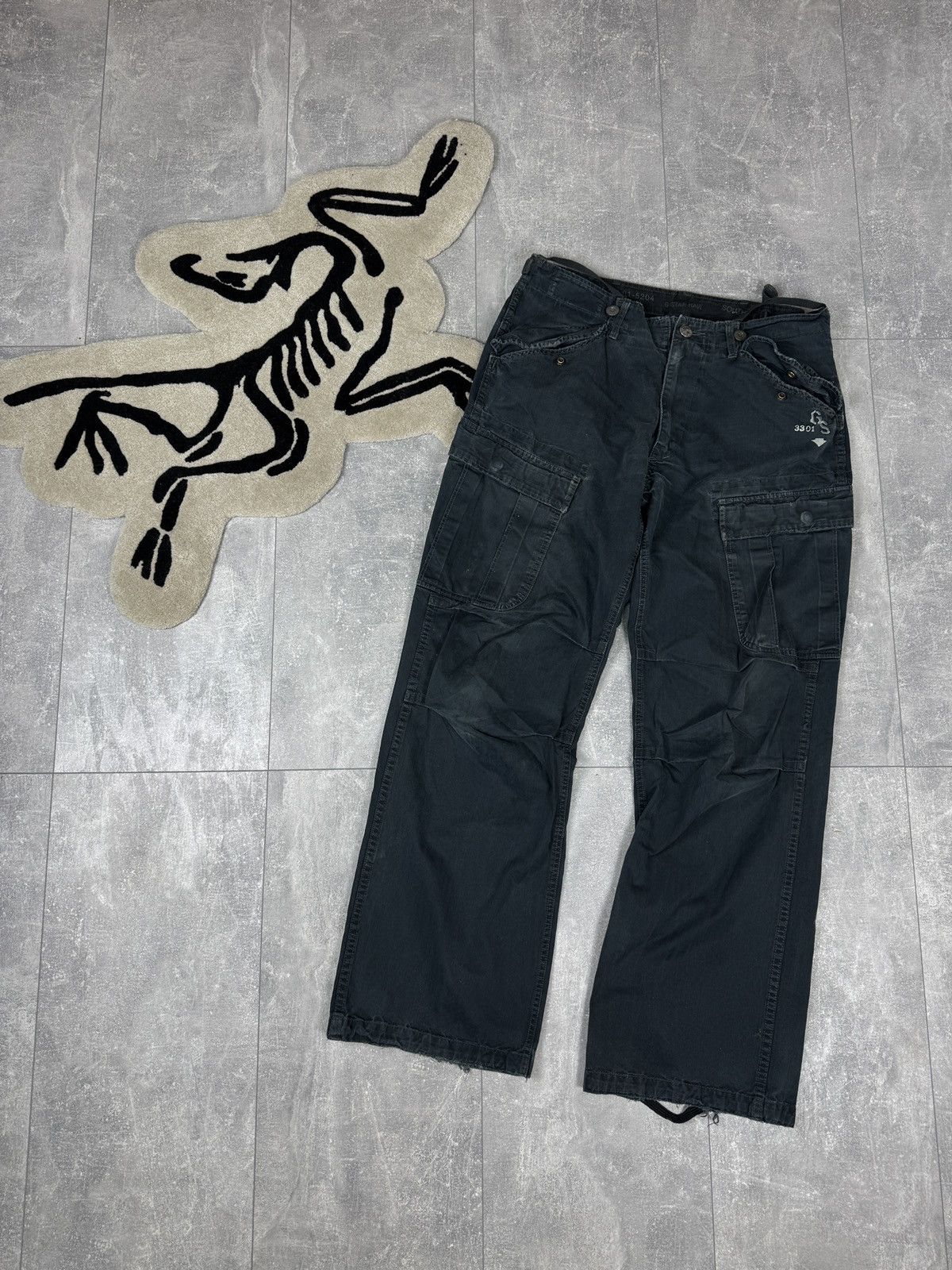 G-Star × Vintage Mens Vintage Distressed G Star Raw cargo pants jeans denim Size US 36 / EU 52 - 1 Thumbnail