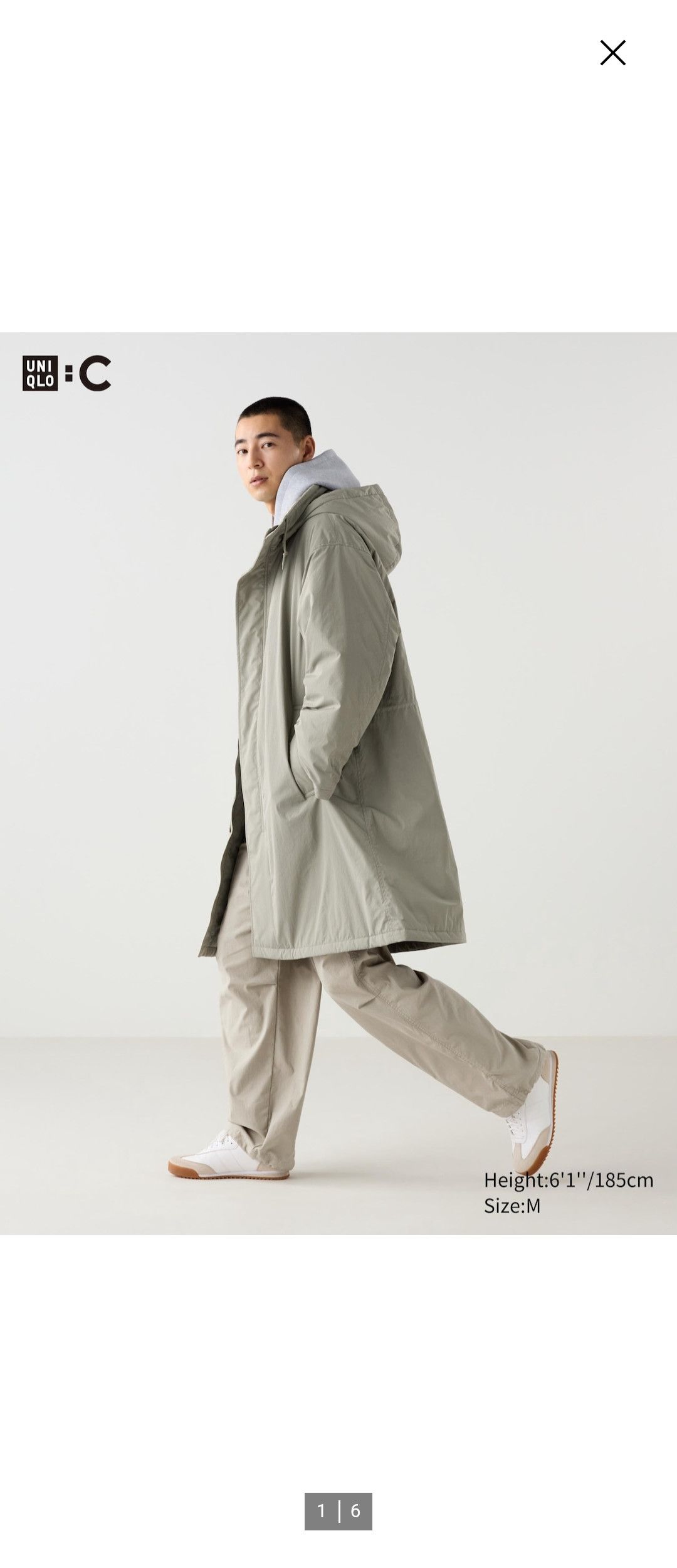 Uniqlo Uniqlo Hooded Coat Size Medium Color Khaki Size US M / EU 48-50 / 2 - 2 Thumbnail