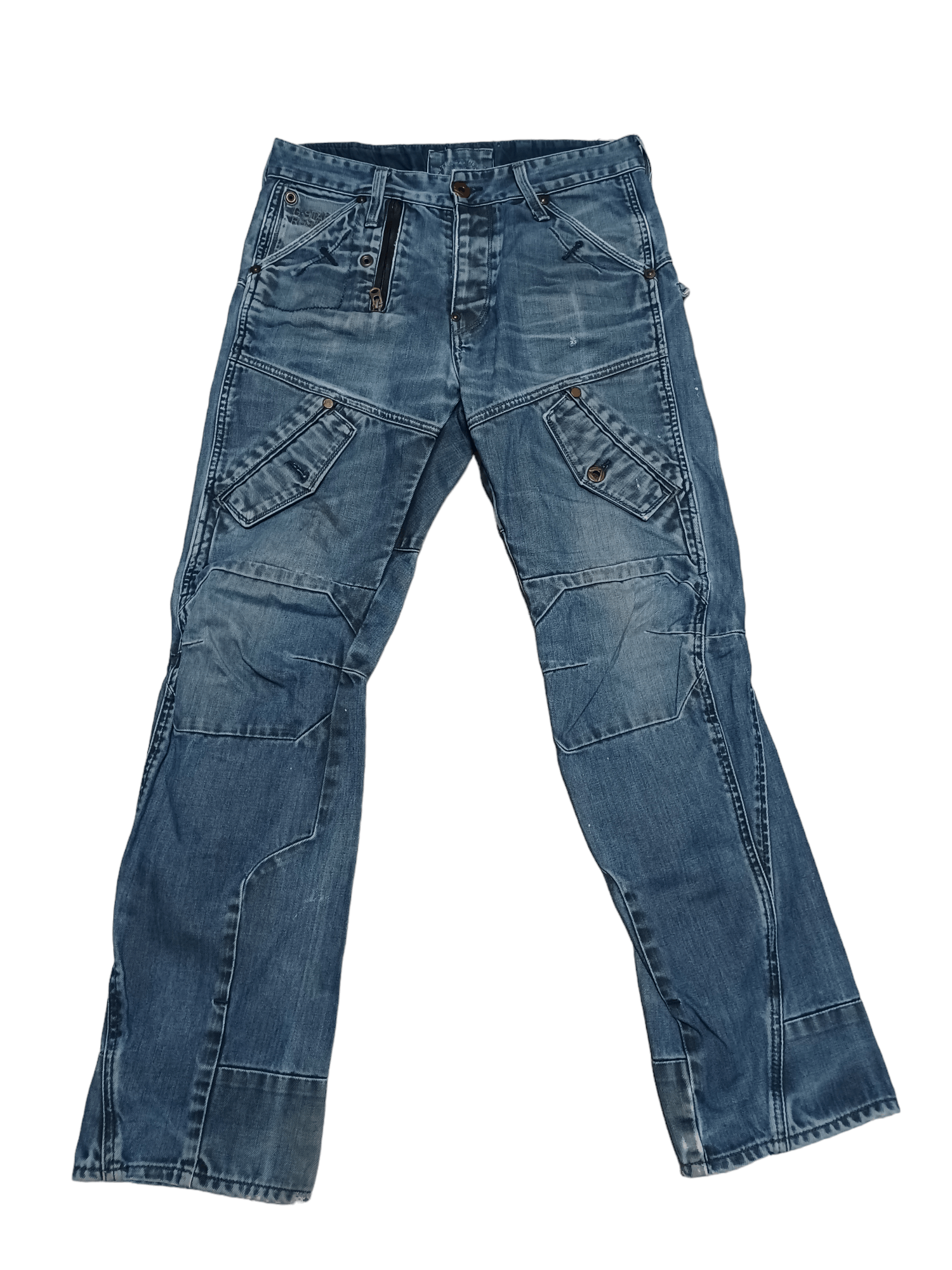 G-Star DIRTY G STAR RAW MULTIPOCKET CARGO MILITARY AVANTGARDE JEANS Size US 30 / EU 46 - 1 Thumbnail