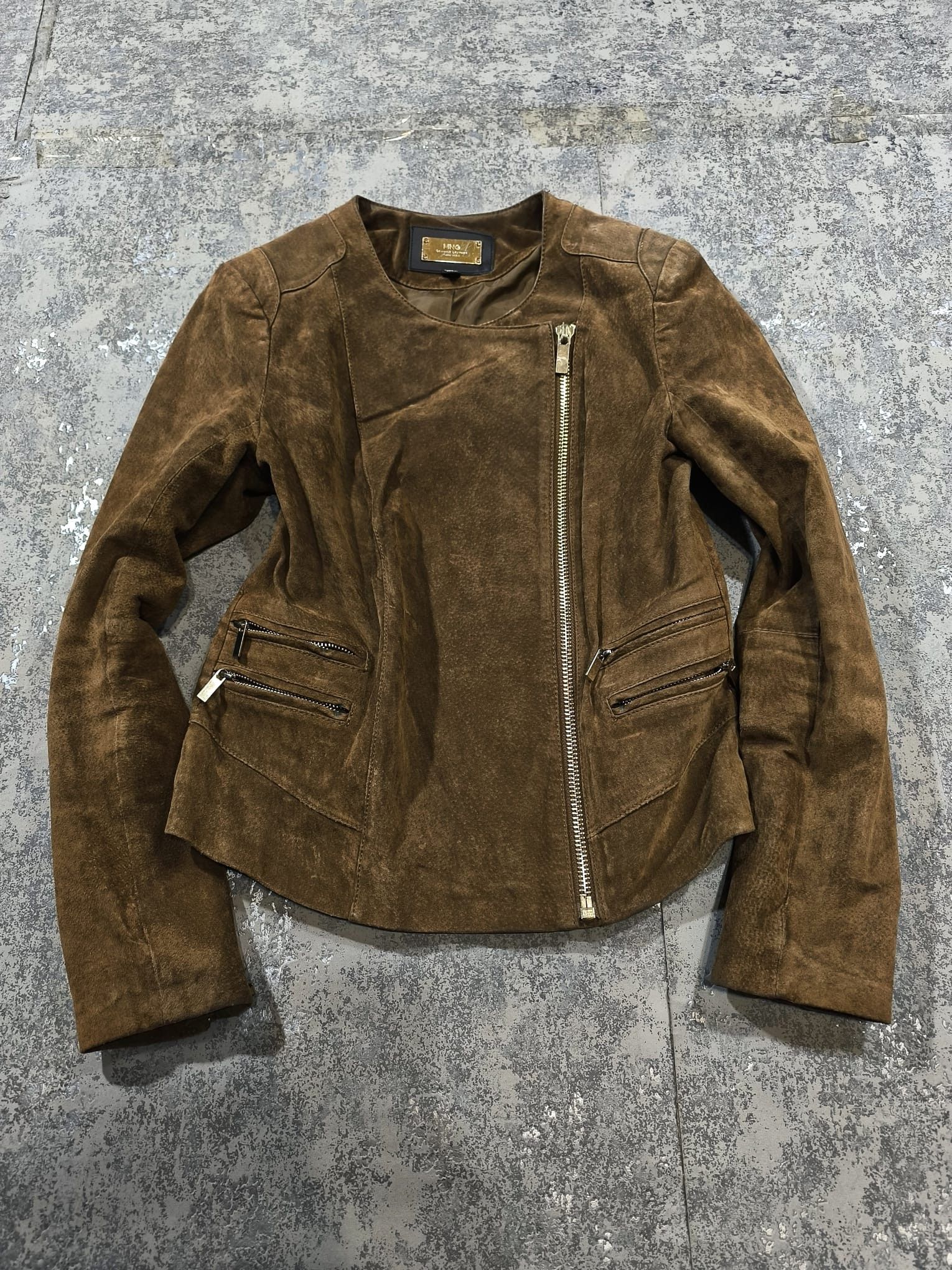 Hysteric Glamour SUEDE LEATHER CROP MOTO BIKER GIRL JACKET Size M / US 6-8 / IT 42-44 - 5 Thumbnail