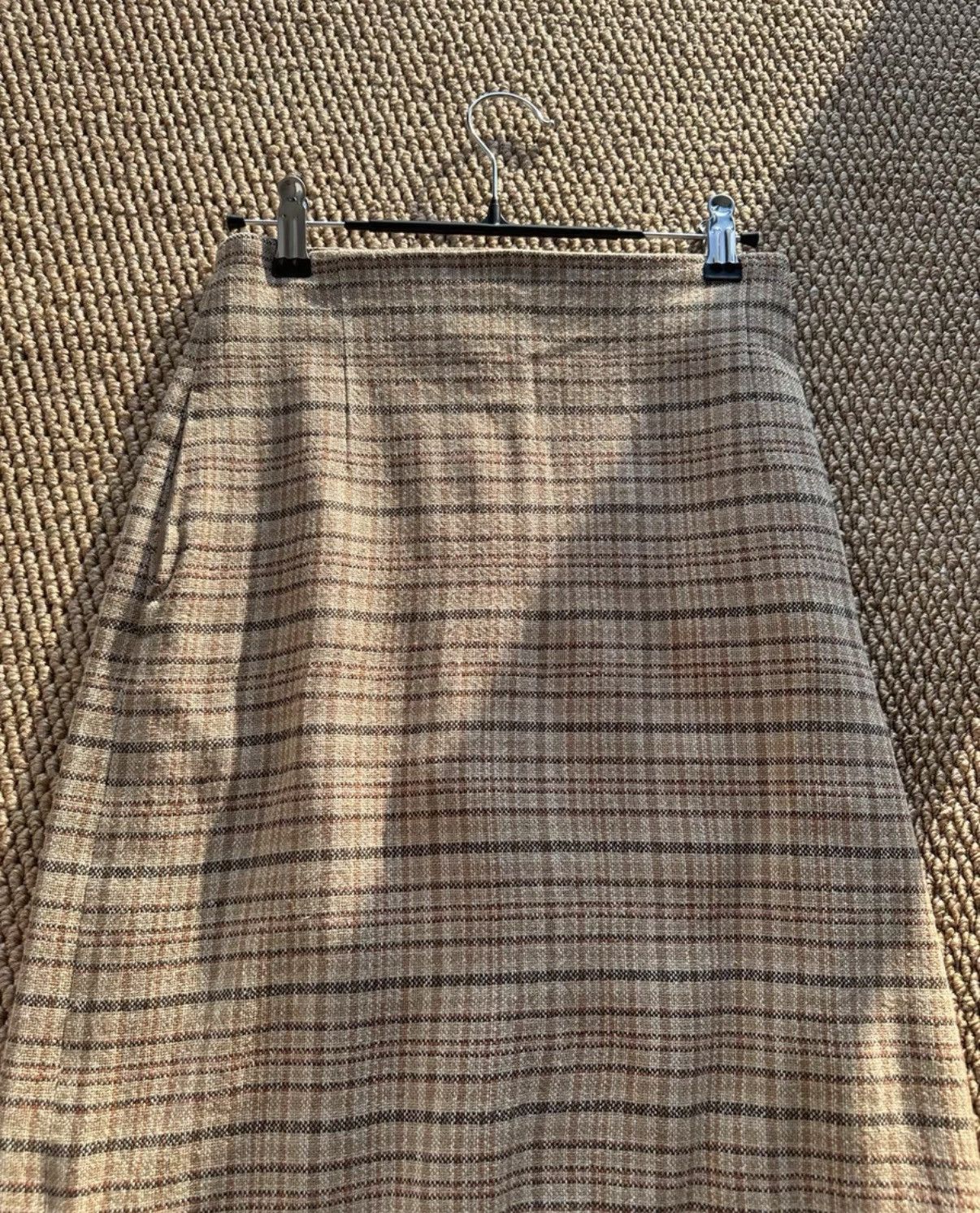Auralee Auralee Wool Plaid Midi Skirt K23 Size 24" / US 00 / IT 34 - 2 Thumbnail