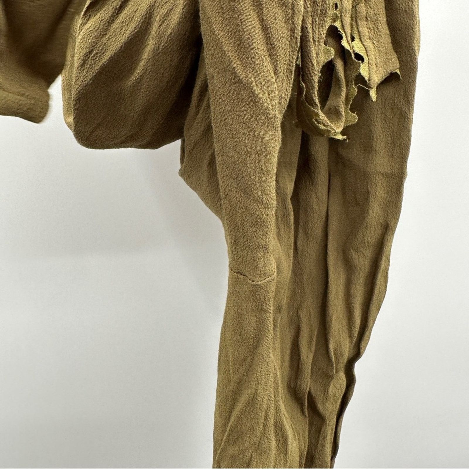Anthropologie Anthropologie Leifsdottir Sani Green Surplice Wrap Jumpsuit Size 27" / US 4 / IT 40 - 9 Thumbnail