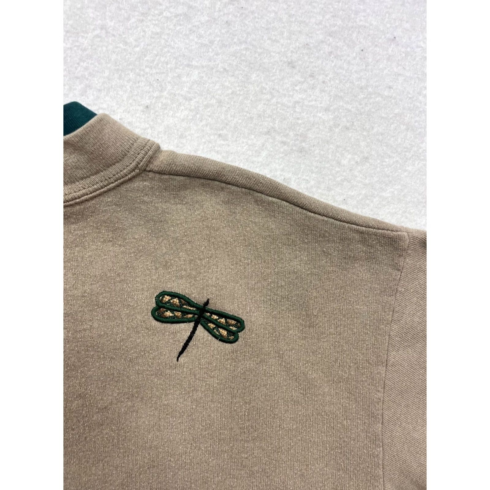 Vintage VINTAGE Sweatshirt Frog & Dragonfly Embroidered Beige Small Unisex Adults Crewneck Pullover Like New Size US S / EU 44-46 / 1 - 6 Thumbnail
