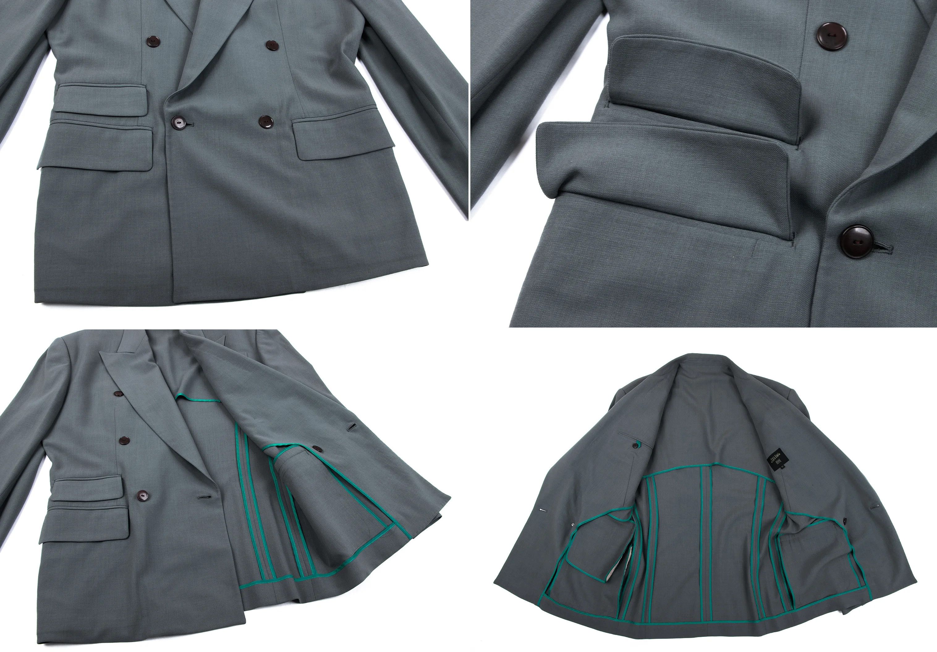Jean Paul Gaultier Wool Double Breasted Jacket in Gray Size 48 Size US M / EU 48-50 / 2 - 12 Thumbnail
