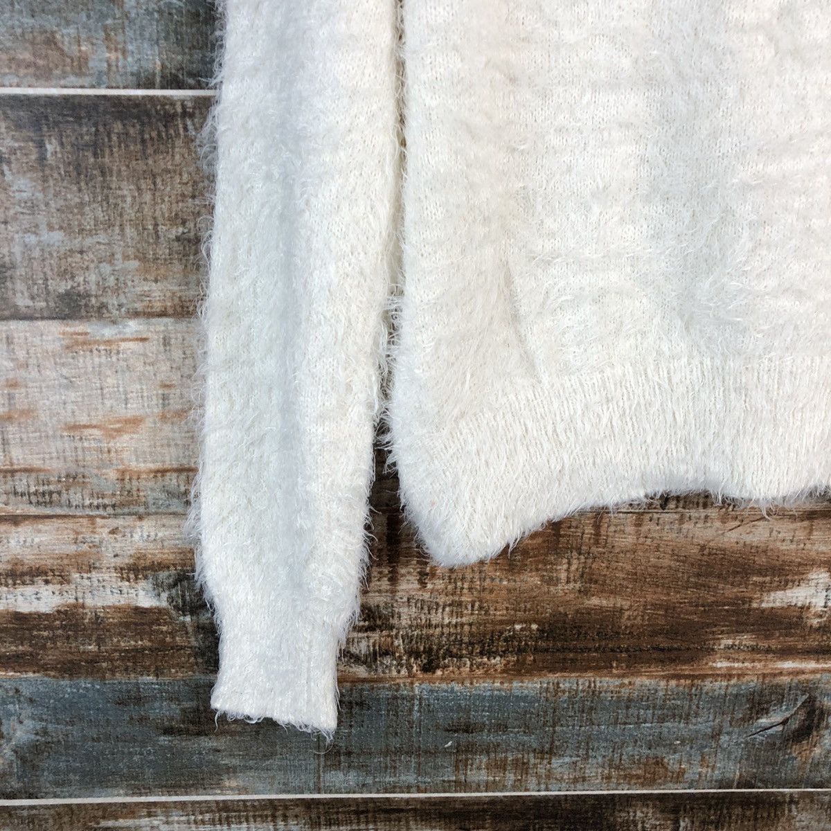 Homespun Knitwear DL Nice Claup White shaggy mohair Knitwear #C238 Size M / US 6-8 / IT 42-44 - 15 Thumbnail