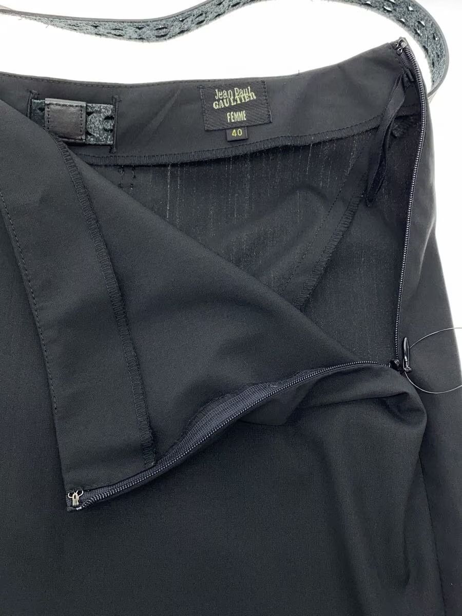 Jean Paul Gaultier Belt Wool Maxi Skirt Size 27" / US 4 / IT 40 - 3 Thumbnail