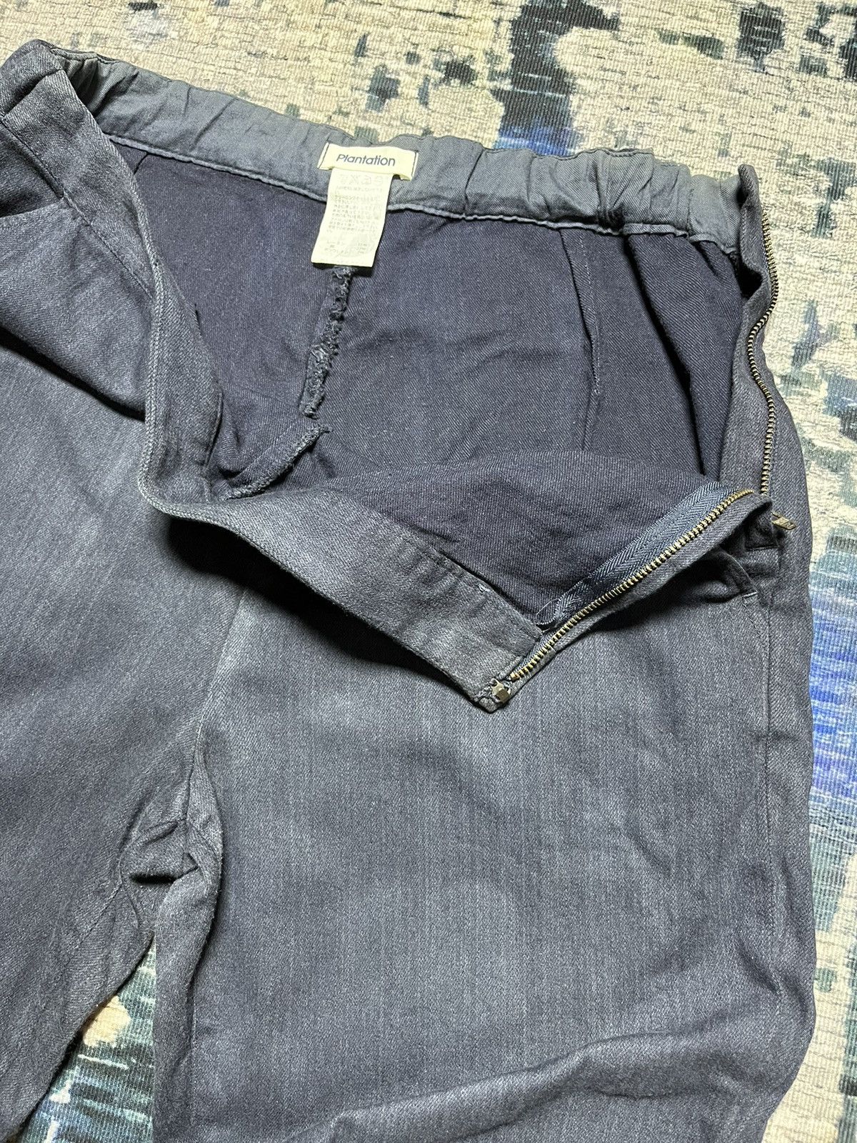 Designer × Issey Miyake × Japanese Brand ⚡️STEALS⚡️Plantation issey Miyake Stripe Side zip Khakis Pants Size US 33 - 10 Thumbnail