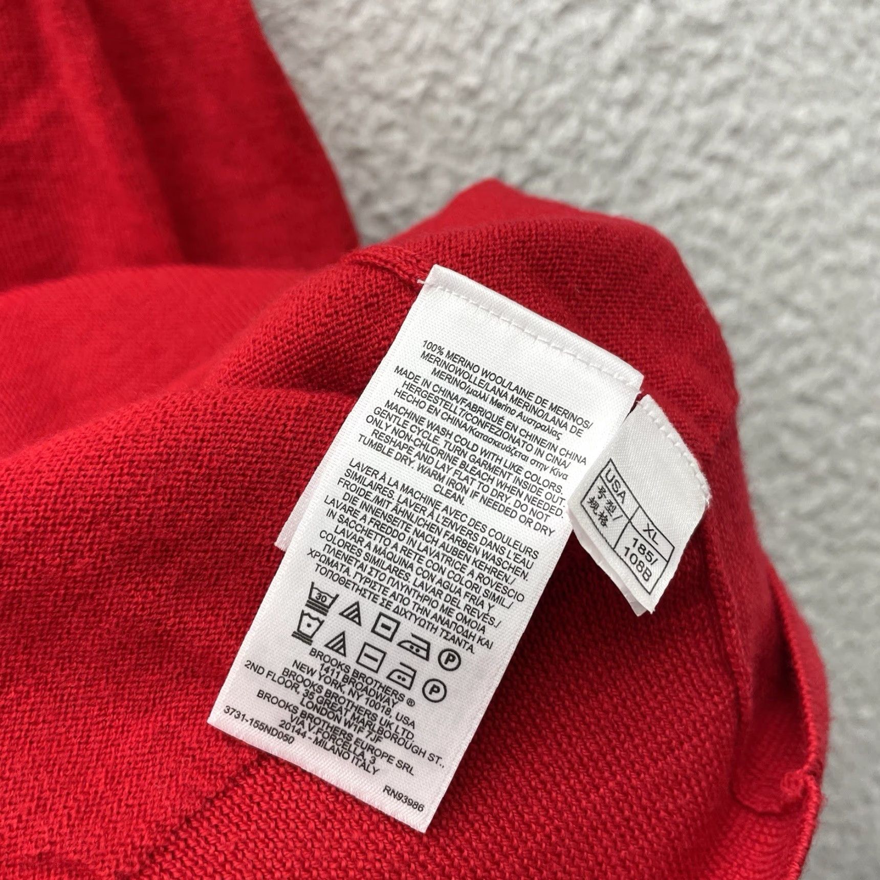 Brooks Brothers Brooks Brothers Sweater Vest Mens XL V-Neck Red Wool Knit Golf Vest Size US XL / EU 56 / 4 - 6 Thumbnail