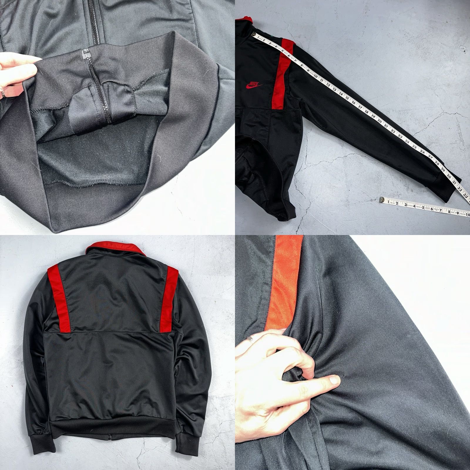 Nike VINTAGE Nike 1985 Air Jordan Jacket Bred Chicago L Black Red Poly Zip Track jacket Mens Size US L / EU 52-54 / 3 - 8 Thumbnail
