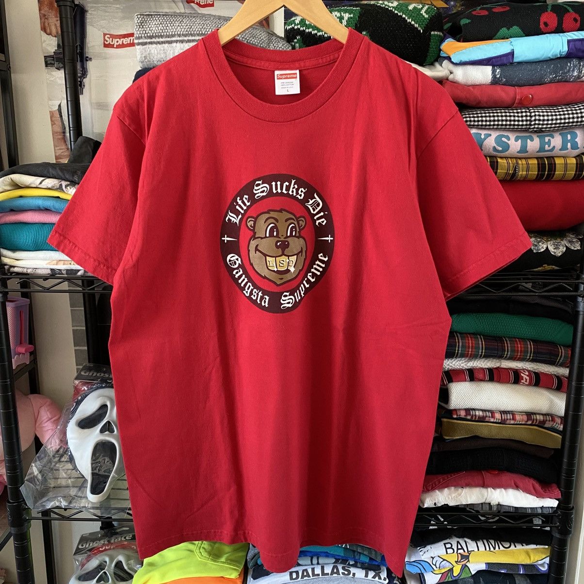 Supreme Supreme Life Sucks Die T-Shirt Red 2018 Size US L / EU 52-54 / 3 - 1 Thumbnail
