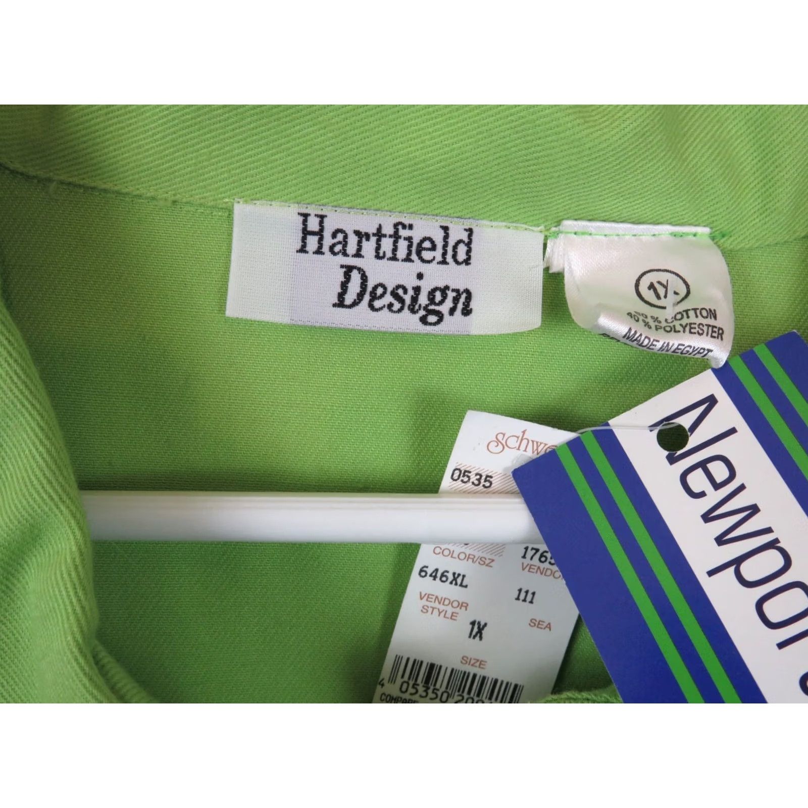Vintage VINTAGE Newport Beach Green Jacket Hartfield design 1X coat Women White Beach XL Size XL / US 12-14 / IT 48-50 - 4 Thumbnail