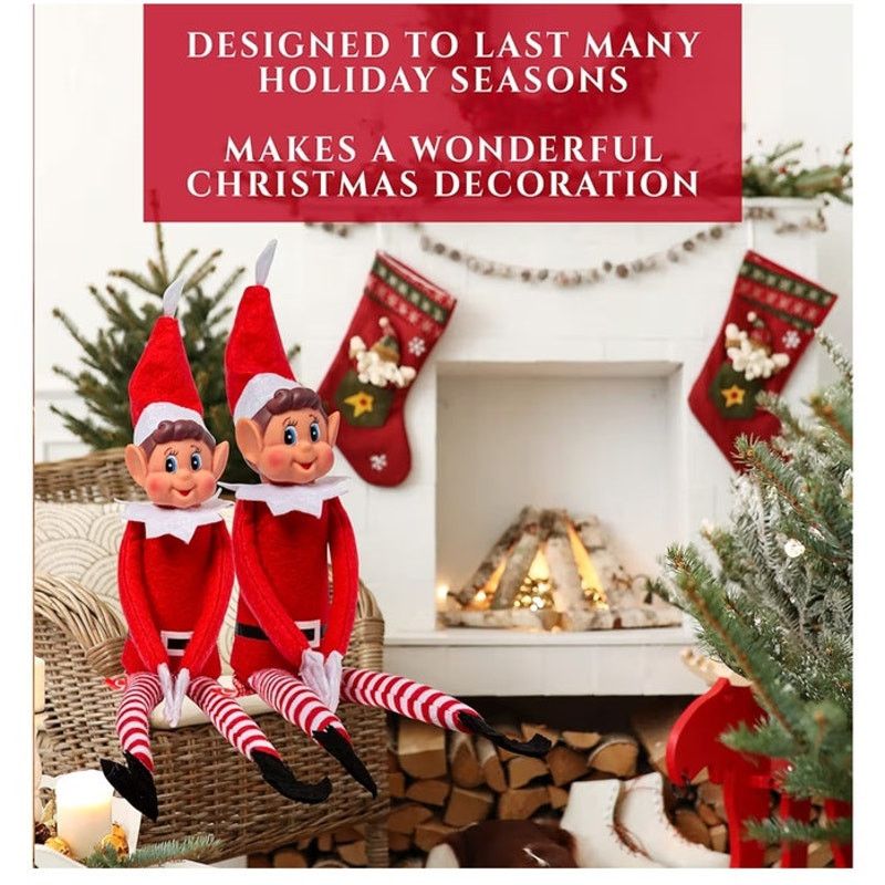 The Unbranded Brand Christmas Elf Behaving Badly Plush Toy 12"Bendy Doll 12" Size ONE SIZE - 7 Thumbnail