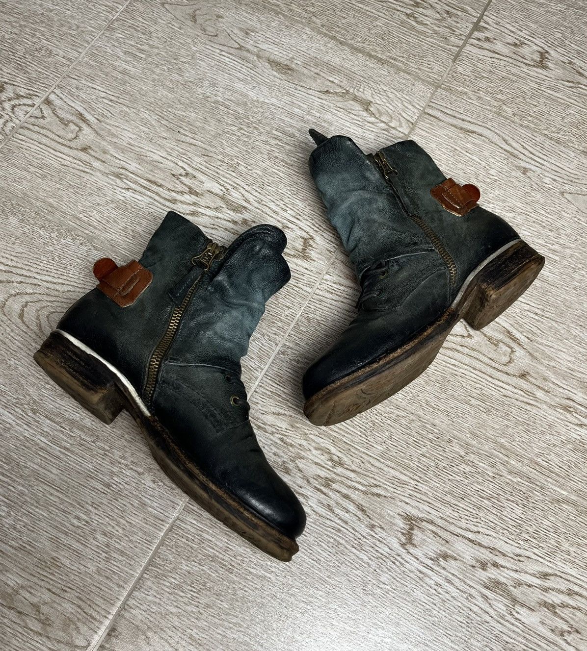 A.S.98 A.S 98 Avant Garde Leather Ankle Biker Belted Boots Women’s Size US 7 / IT 37 - 3 Thumbnail
