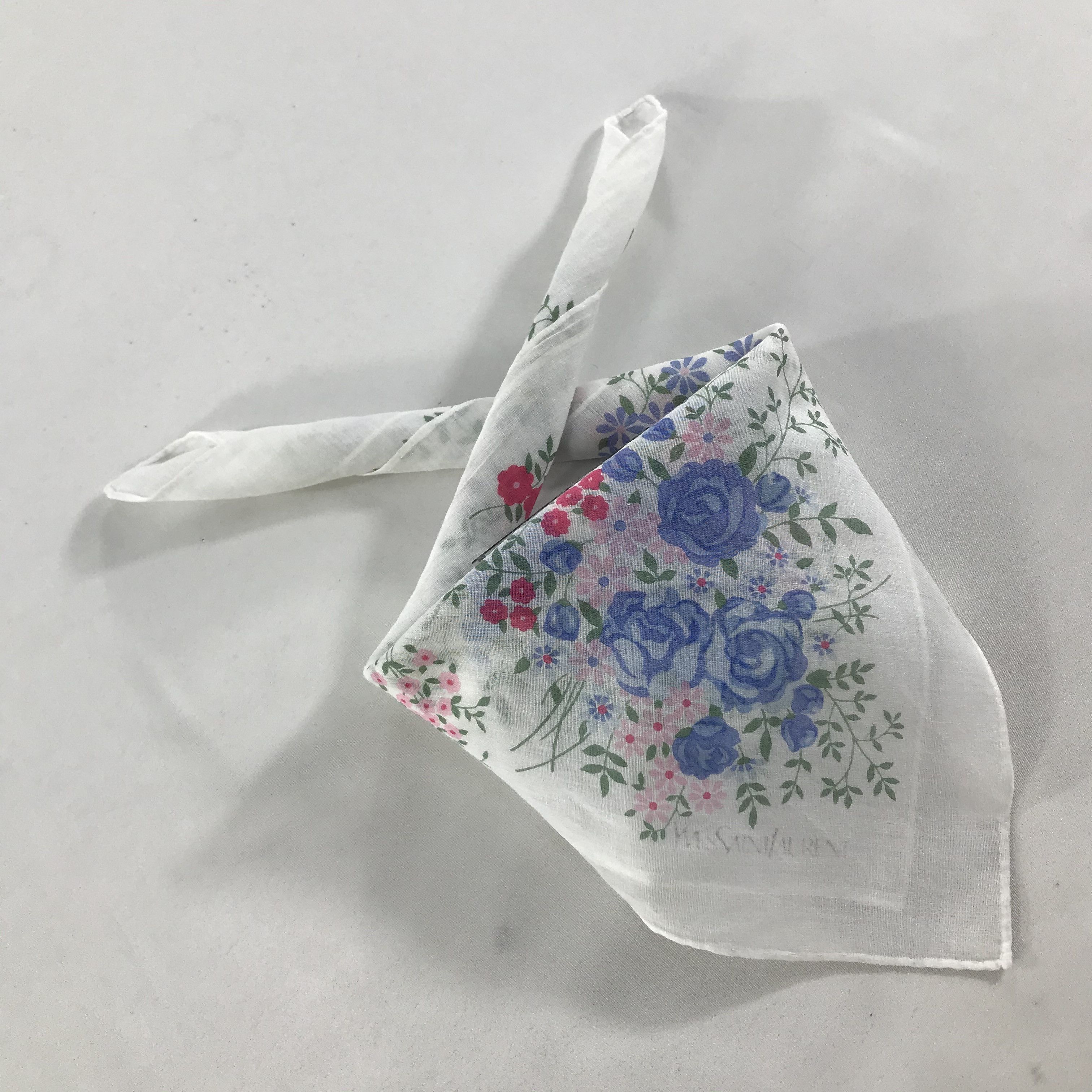 Vintage × Yves Saint Laurent Yves Saint Laurent Bandana / Handkerchief/Neckerchief -S1739 Size ONE SIZE - 4 Thumbnail