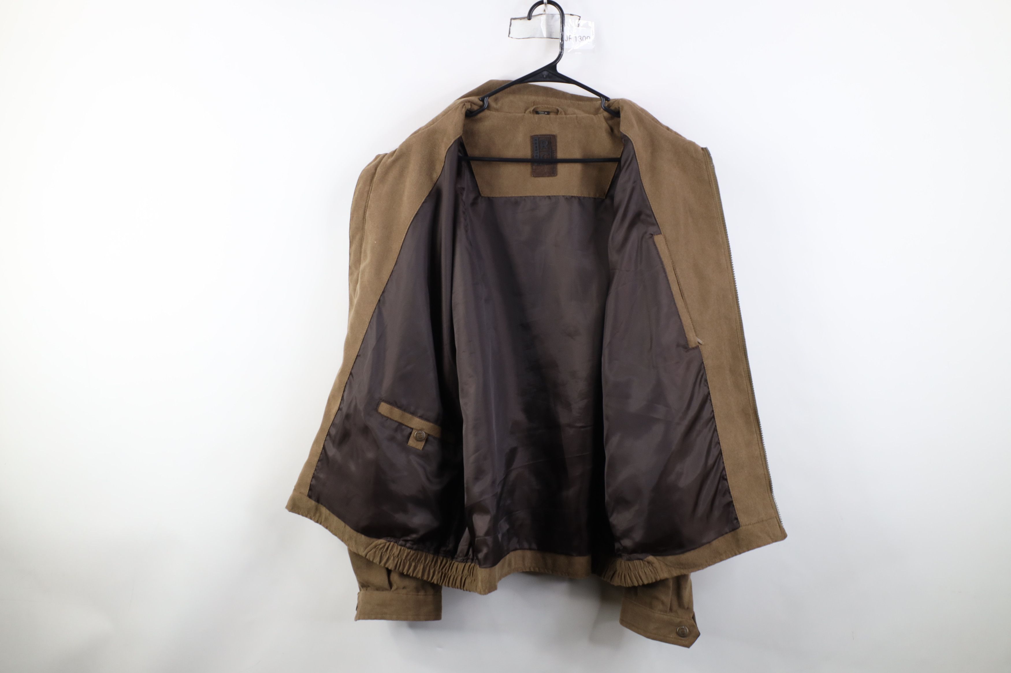 Vintage Vintage 90s Streetwear Whipcord Full Zip Bomber Jacket Brown Size US XXL / EU 58 / 5 - 9 Thumbnail