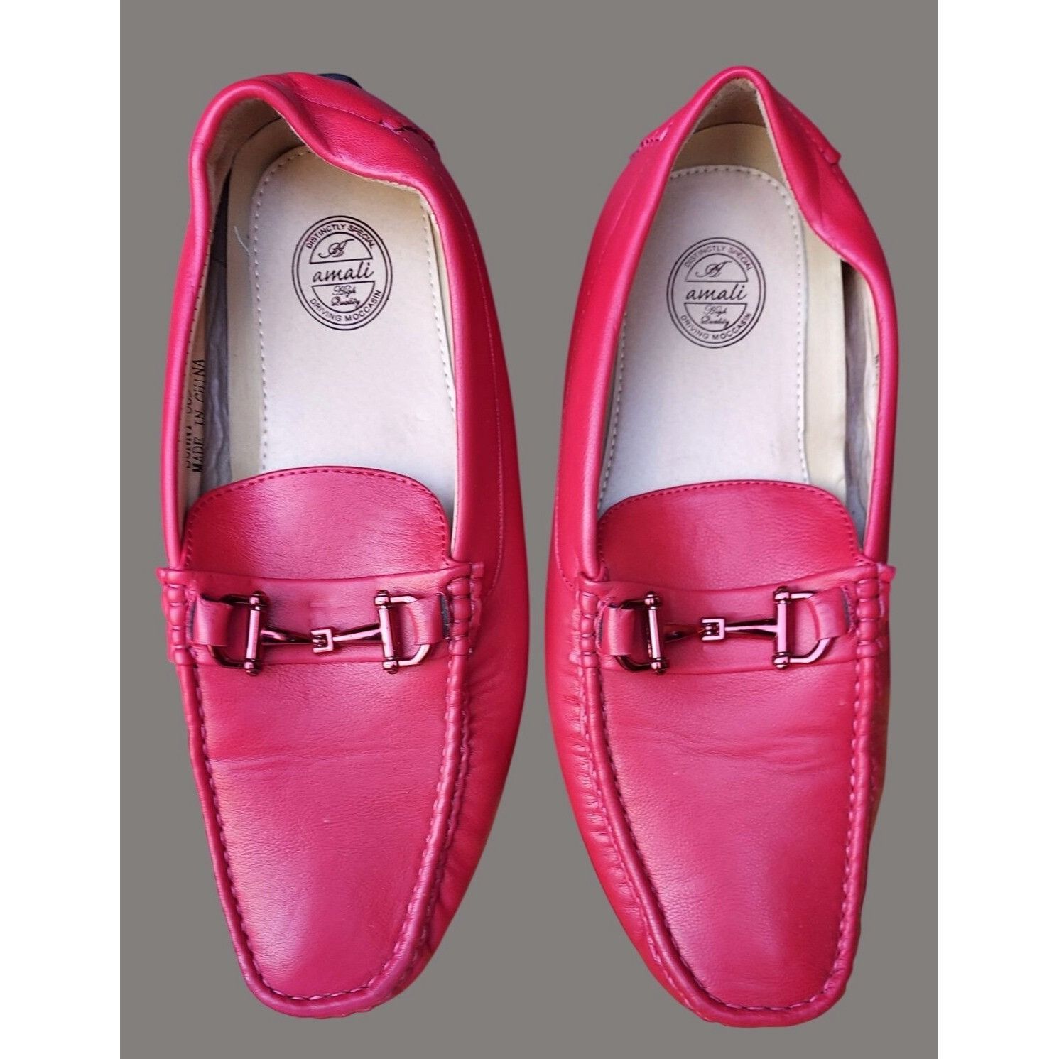 Other Mens Amali Size 14 Red Moccasins Casual and Business Wear - Size US 14 / EU 47 - 1 Thumbnail