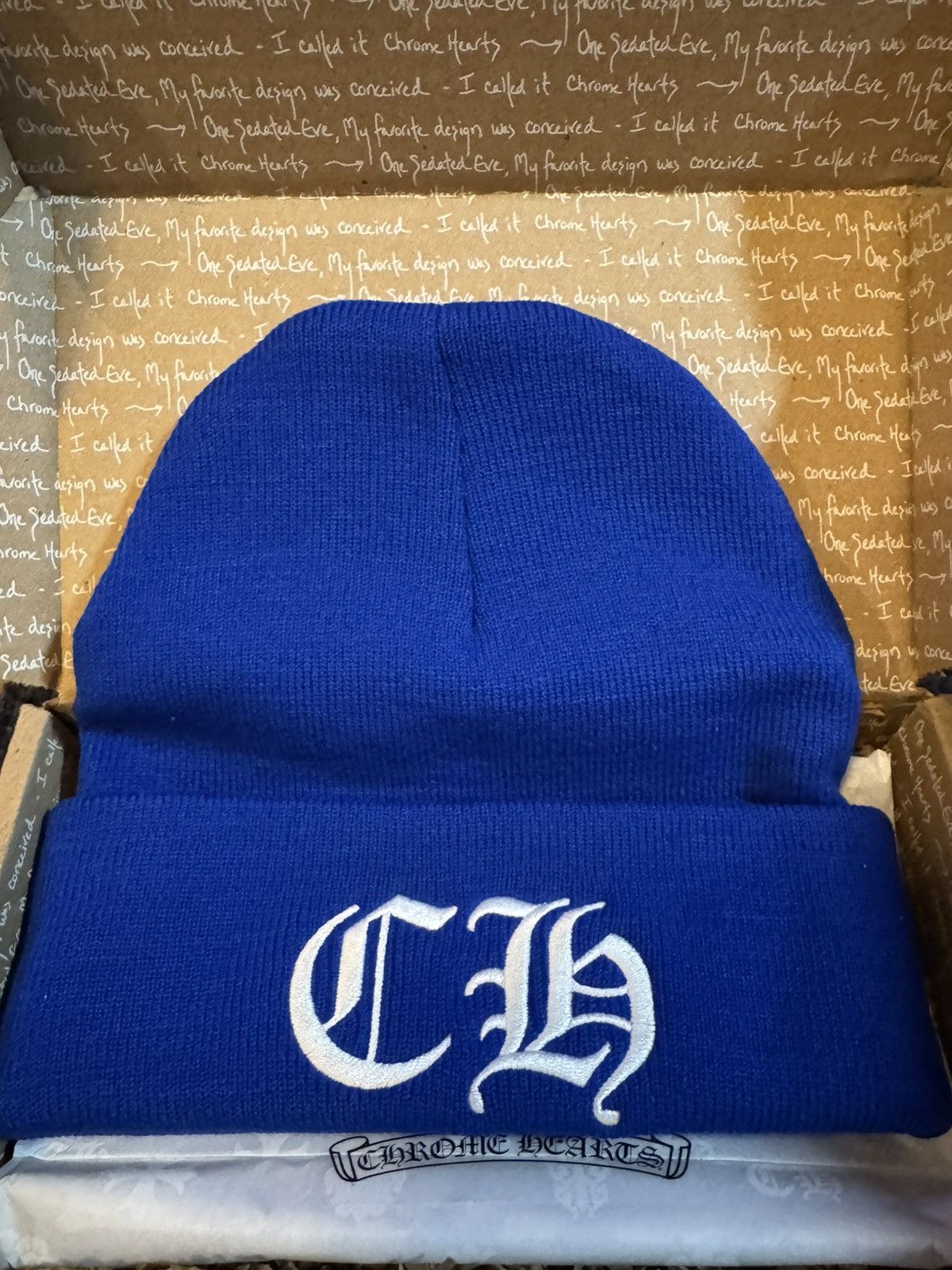 Chrome Hearts CHROME HEARTS BLUE WATCH CAP BEANIE ONLINE EXCLUSIVE Size ONE SIZE - 3 Thumbnail