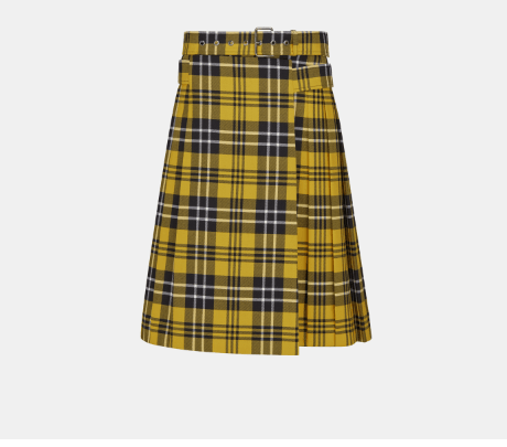 image of Dior O1Bcso1Str0224 Skirt In Yellow, Women's (Size 32)