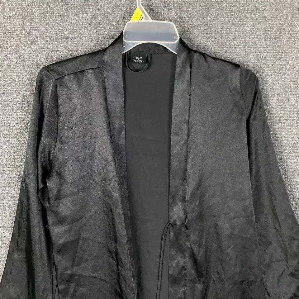 Apt. 9 Apt. 9 Intimates Robe Women's Small Polyester Black S Adults Size S / US 4 / IT 40 - 2 Thumbnail