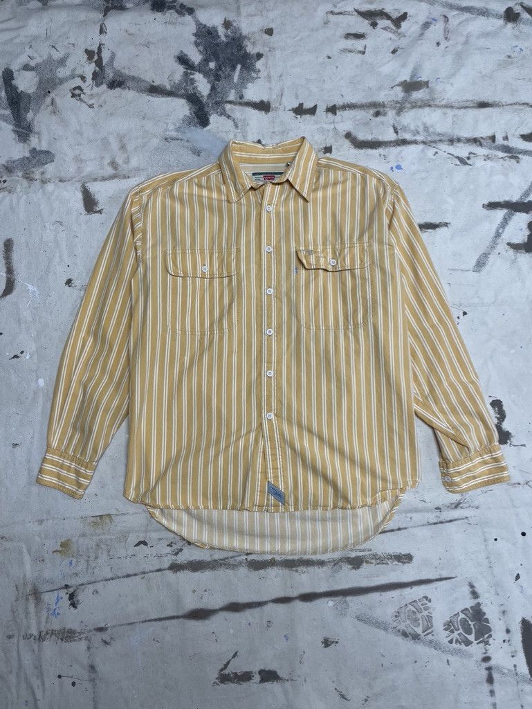 Levi's Vintage Clothing Vintage Levi's Yellow Striped Buttoned Shirt- 1990s Size US M / EU 48-50 / 2 - 1 Thumbnail