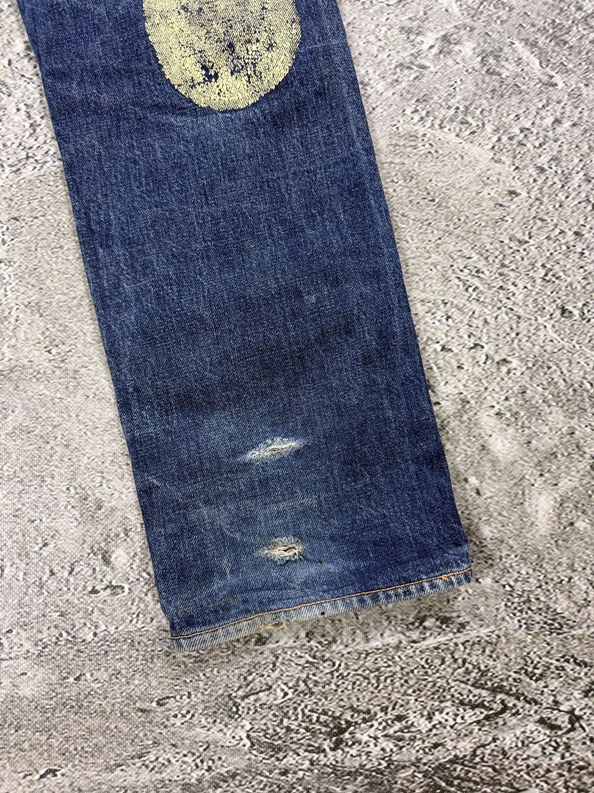 Evisu Evisu jeans yellow daicock big logo blue selvedge denim Size US 30 / EU 46 - 3 Thumbnail