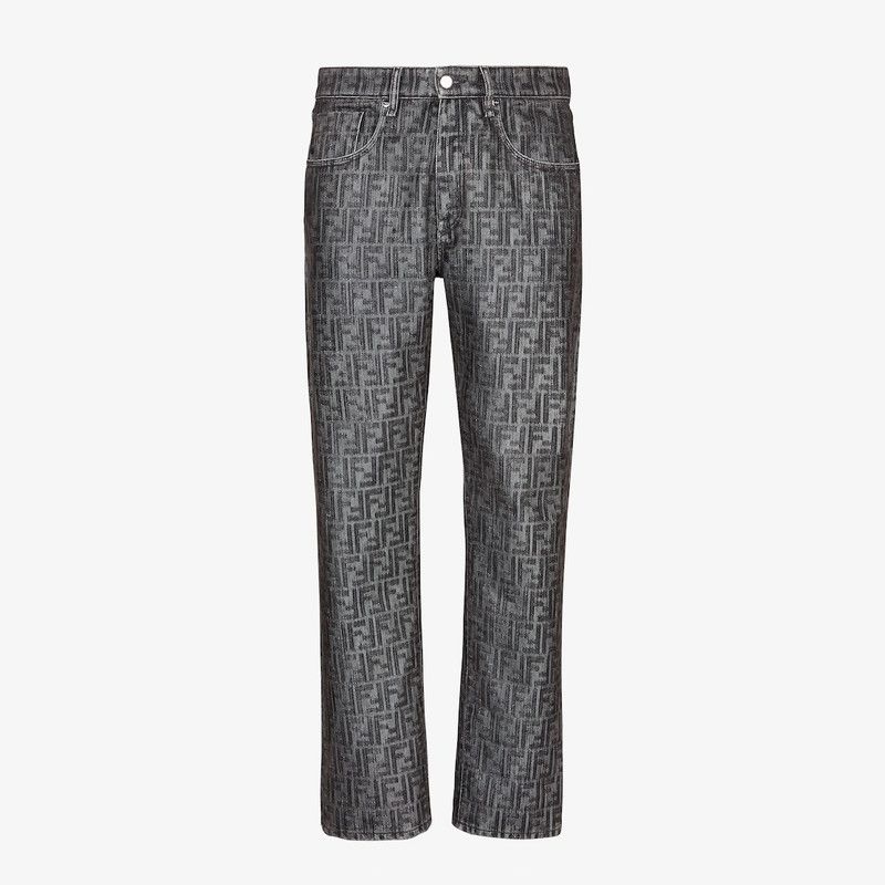 Fendi o1s1wg111225 Long Jeans in Grey Size US 32 / EU 48 - 1 Thumbnail