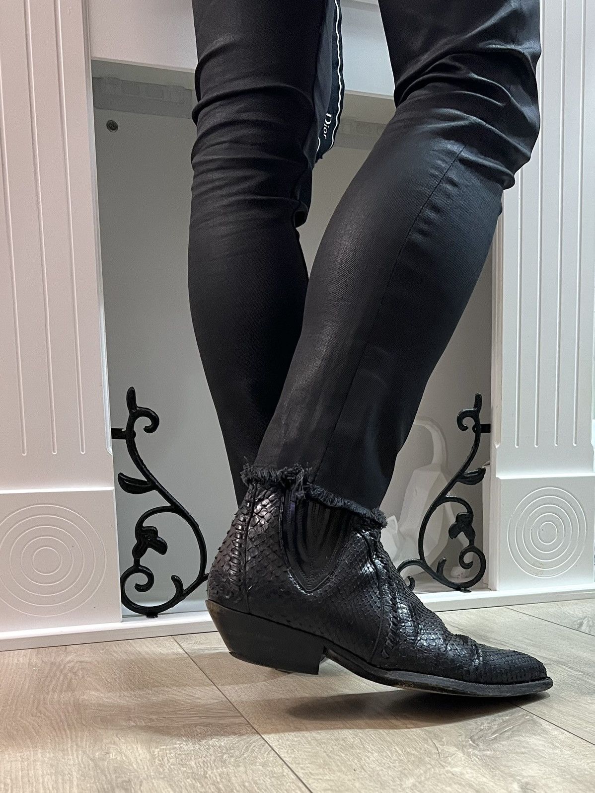 Hedi Slimane × Saint Laurent Paris 15SS Python Santiag Boots sz40 Size US 7 / EU 40 - 8 Thumbnail