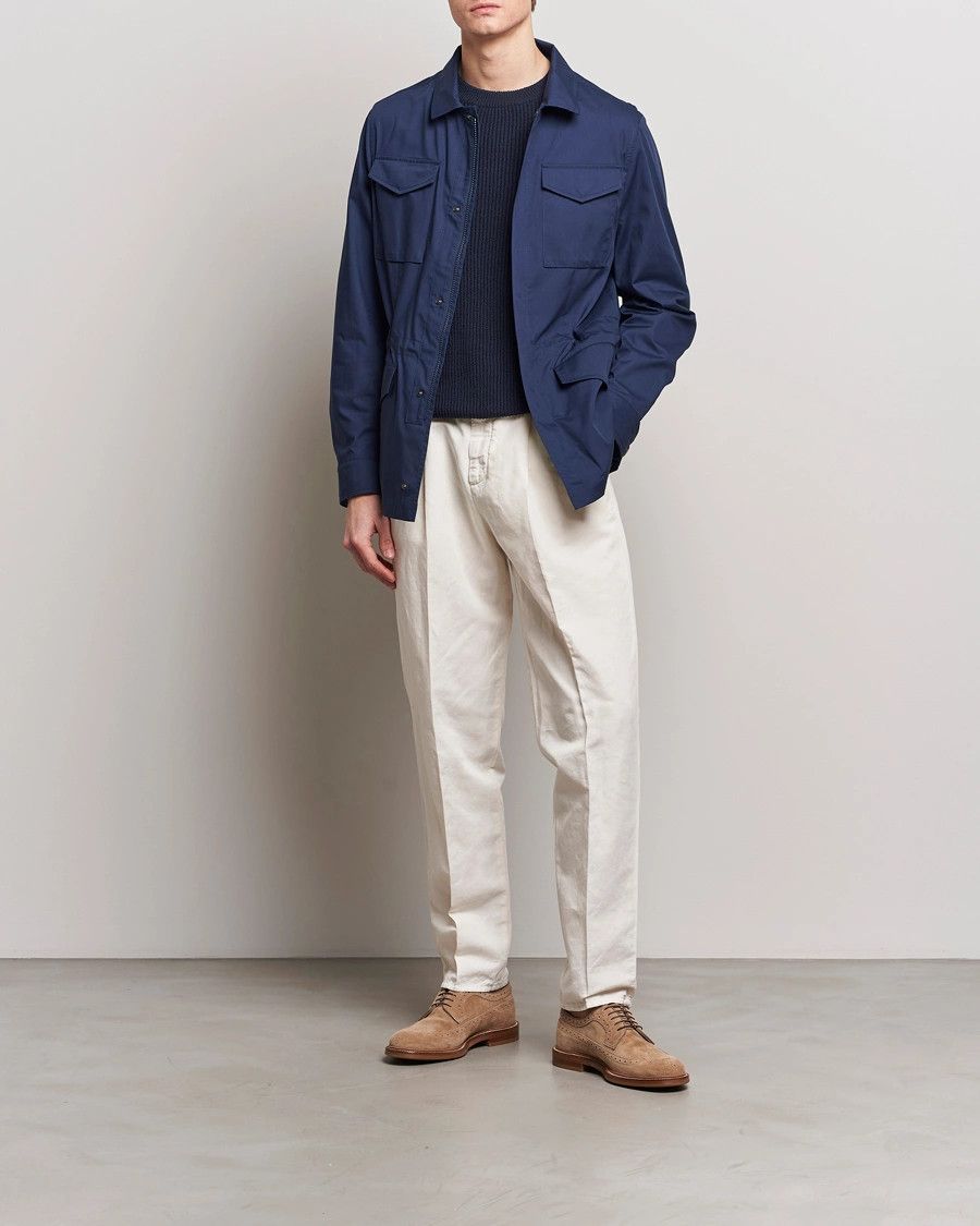 Brunello Cucinelli o1gr1nt0525 Drawstring Waist Lightweight Shirt Jacket Size US M / EU 48-50 / 2 - 2 Thumbnail
