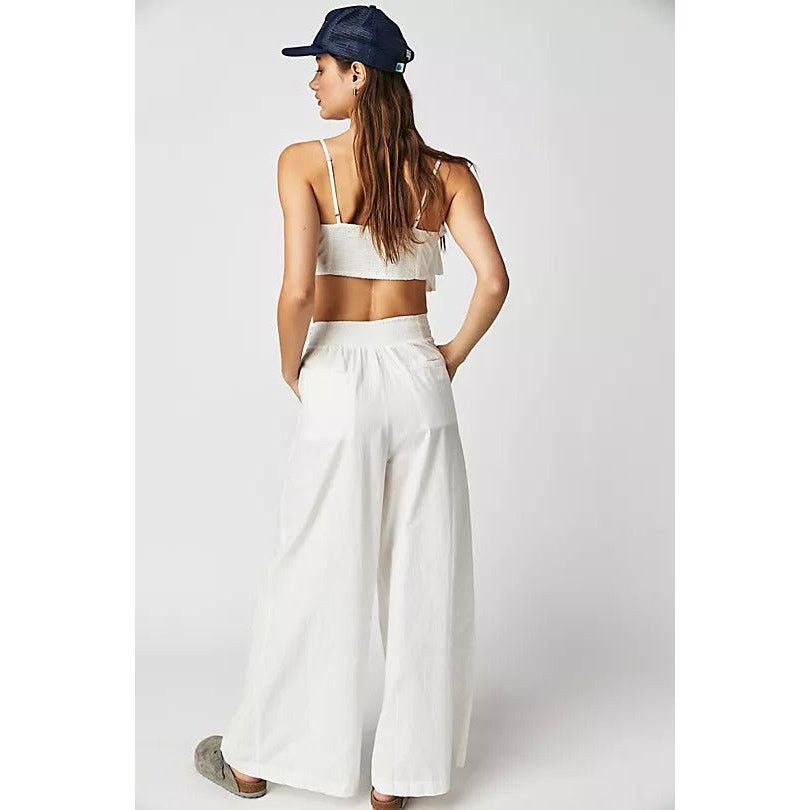 Free People New Free People Danelle Set $168 XL White Crop & Top Pants Size 40" / US 18 - 5 Thumbnail