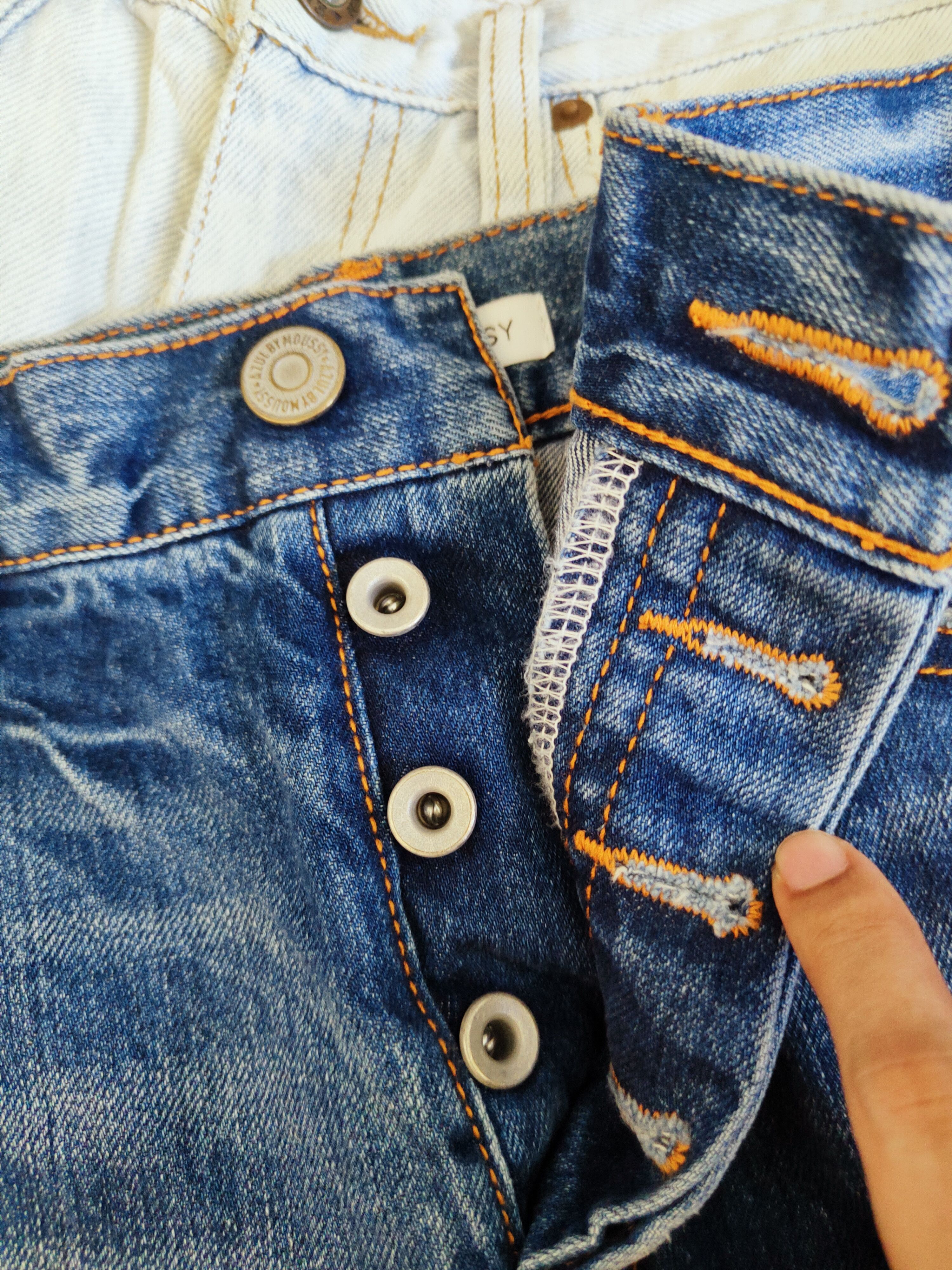 MOUSSY × Vintage Vintage 💥 Azul by Moussy Blue Distressed Ripped Jeans Size 32" / US 10 / IT 46 - 13 Thumbnail