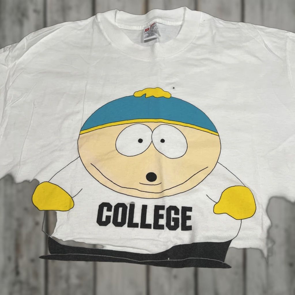Vintage Vintage Cartman South Park College Single Stitch Tshirt Men Large Hanes Special Size US L / EU 52-54 / 3 - 1 Thumbnail