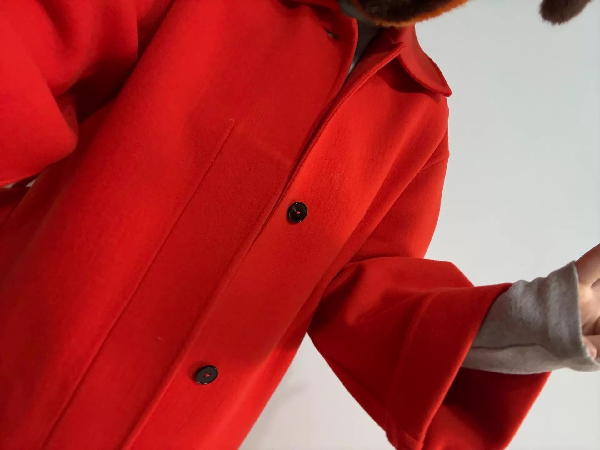 Jil Sander Jil Sander Oversized Wool Coat Tangerine Red 95 New Size XXS / US 00 / IT 34 - 5 Thumbnail