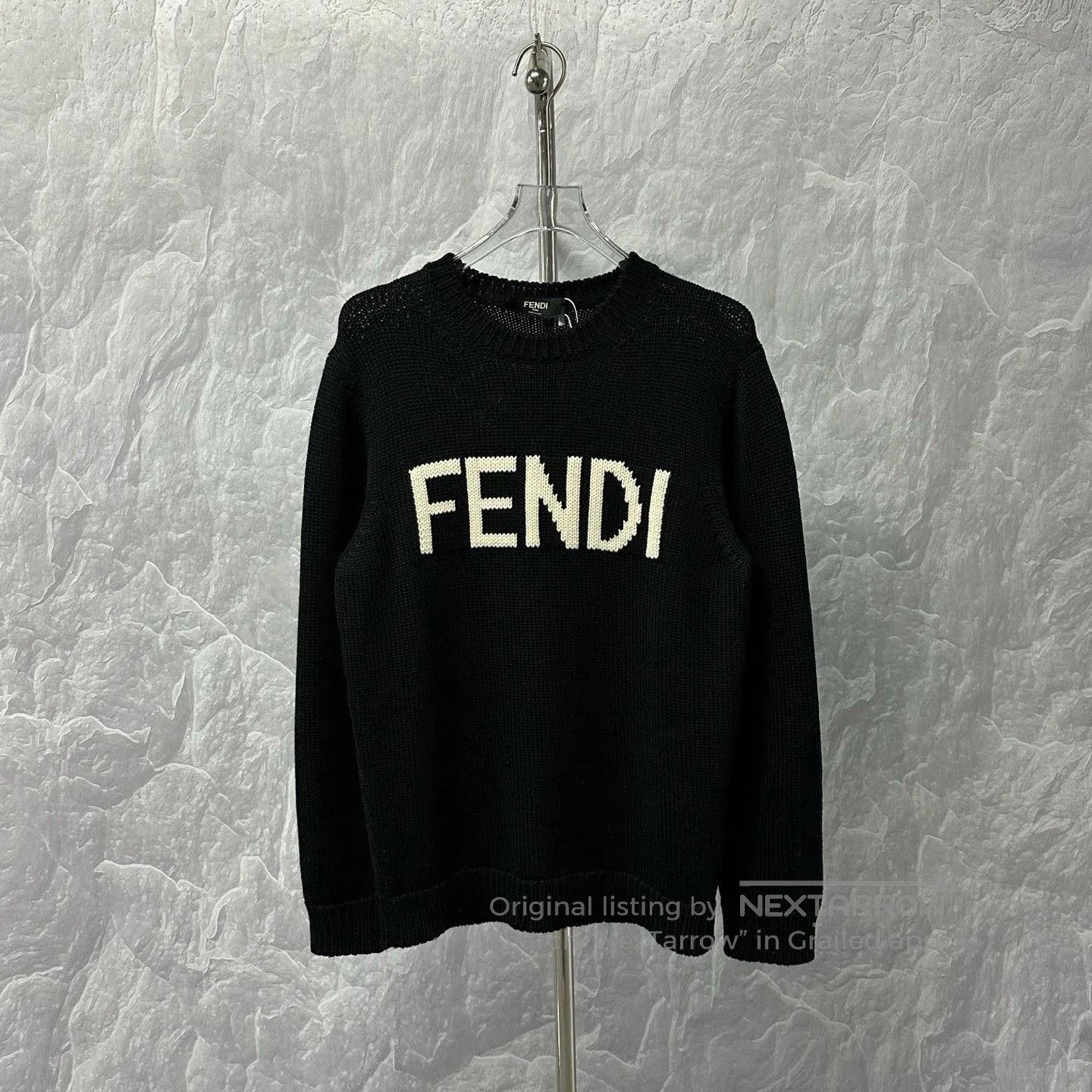Fendi FENDI Logo Jacquard Wool Sweater. Size US M / EU 48-50 / 2 - 1 Thumbnail