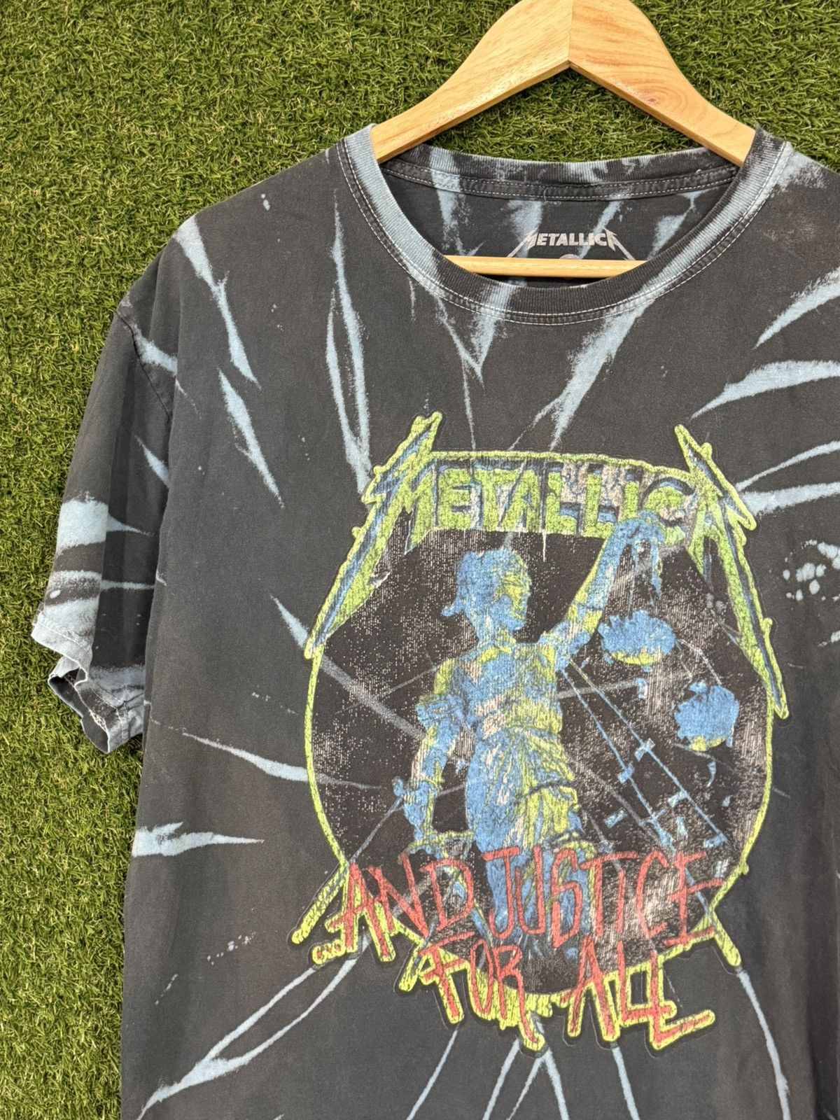 Metallica Vintage Metallica Justice Tie Dye Black Metal Logo Tee Large Size US L / EU 52-54 / 3 - 2 Thumbnail