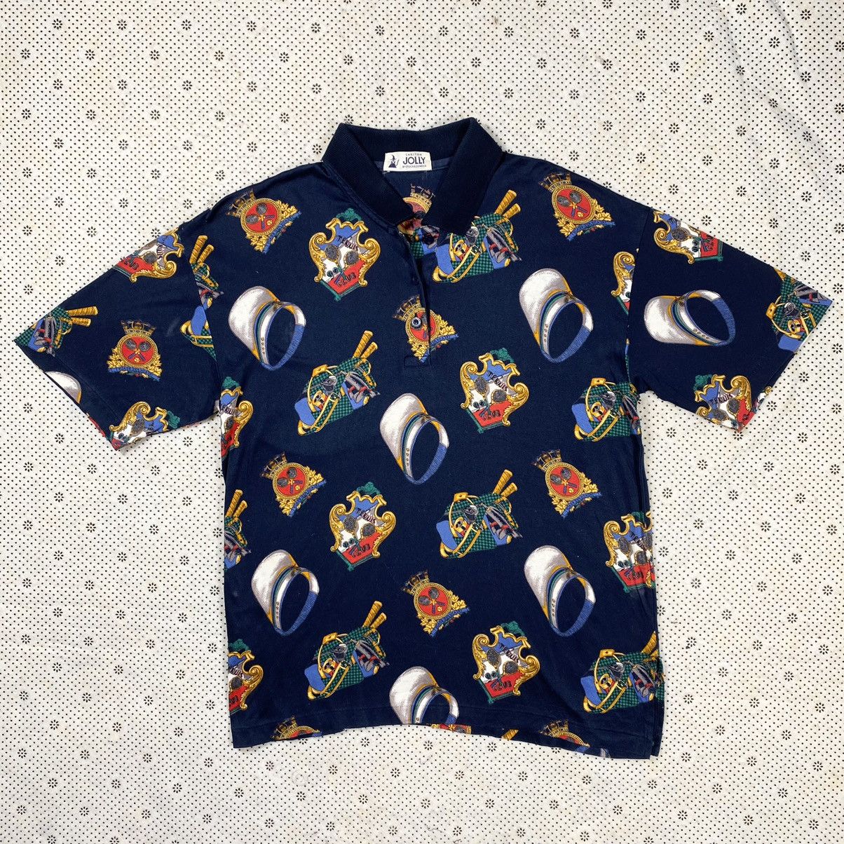 Vintage Vintage 80s Tennis Stuff Fullprint By Charlton Jolly Size US S / EU 44-46 / 1 - 1 Thumbnail