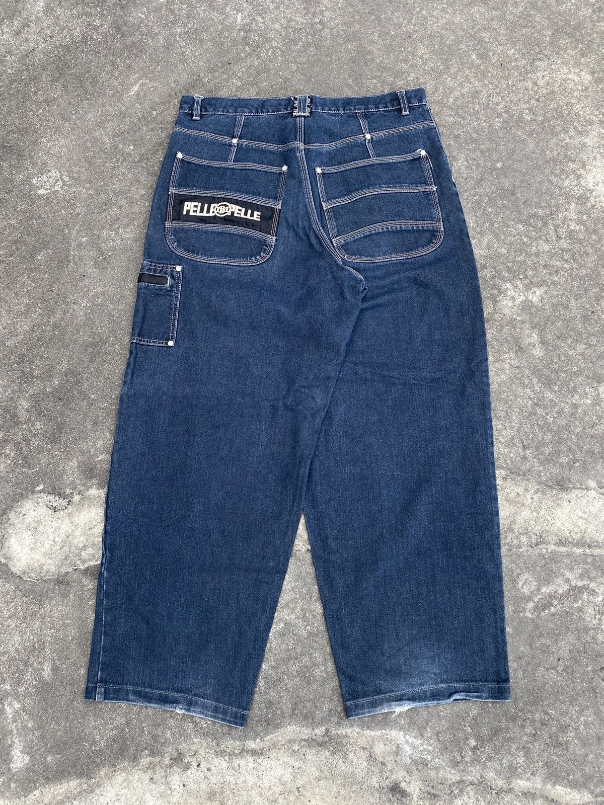 image of Marc Buchanan x Pelle Pelle Vintage Pelle Pelle Baggy Jeans in Blue, Men's (Size 36)